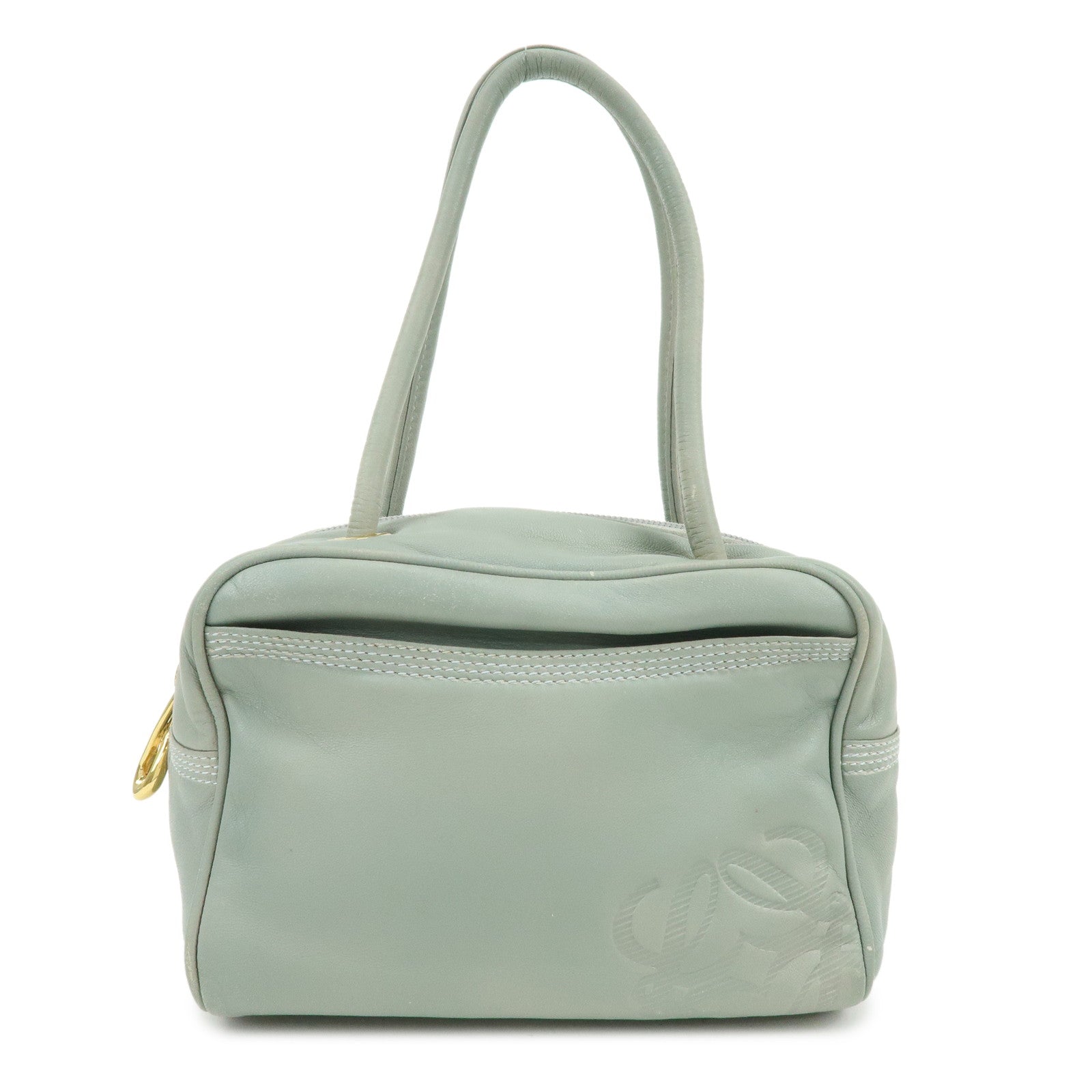 LOEWE Anagram Nappa Leather Mini Hand Bag Blue