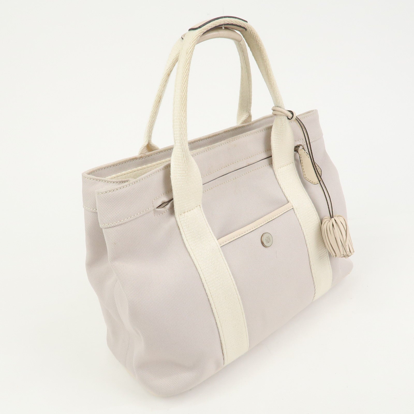 LOEWE Anagram Logo Canvas 2WAY Bag Shoulder Bag Hand Bag Gray