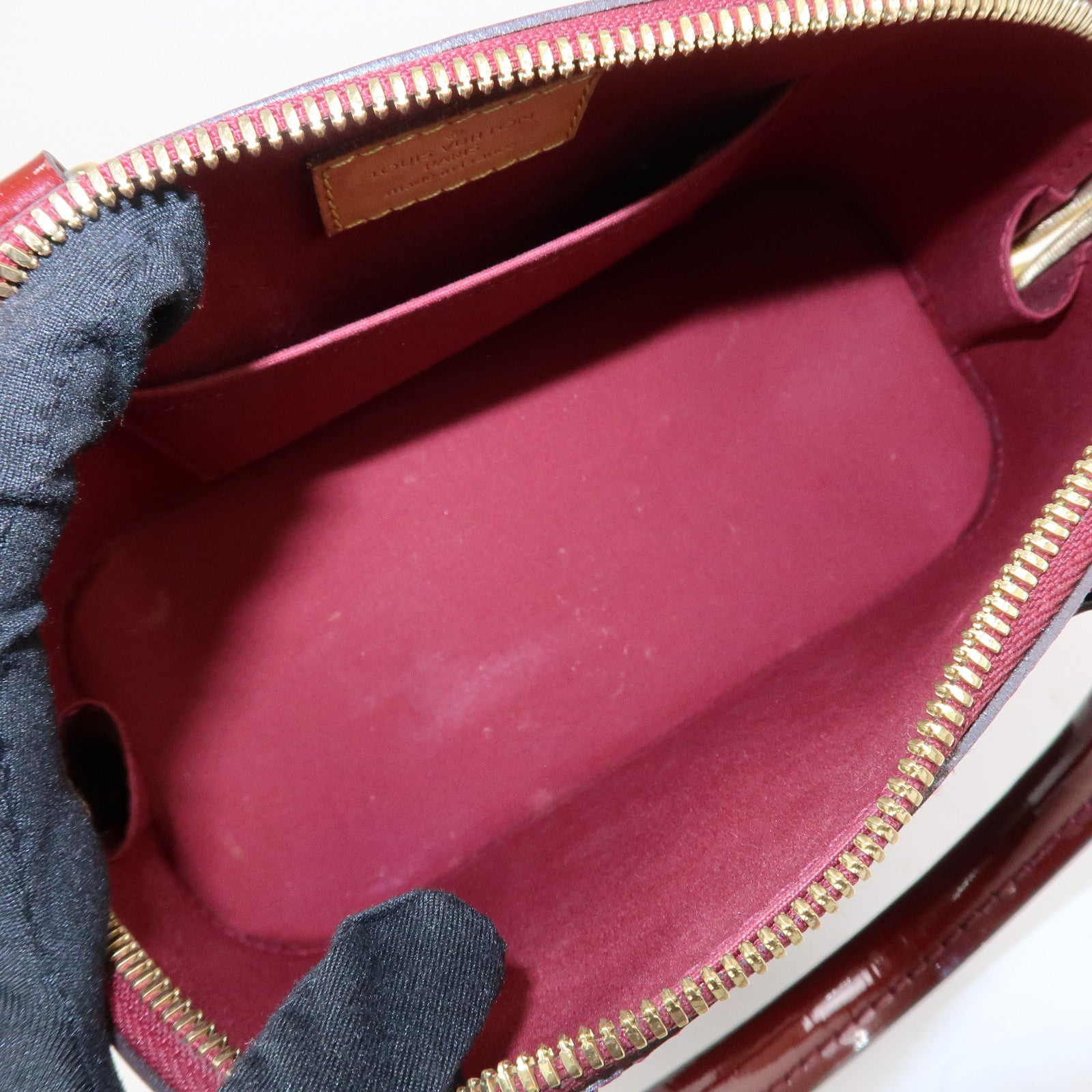 Louis Vuitton Monogram Vernis Alma BB Hand Bag Griotte M90231 Used