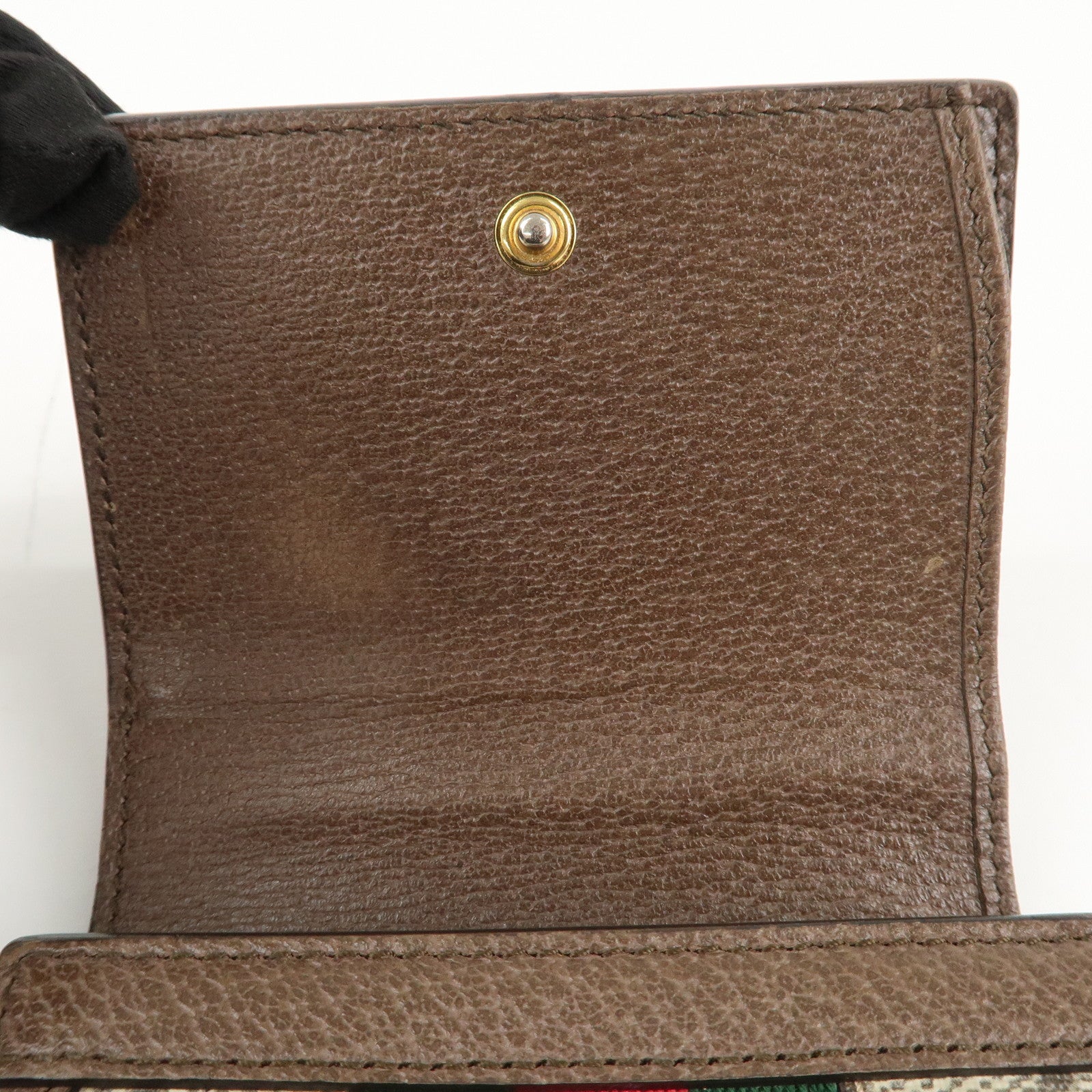 GUCCI Ophidia Sherry GG Supreme Leather Bifold Wallet 598662 Used