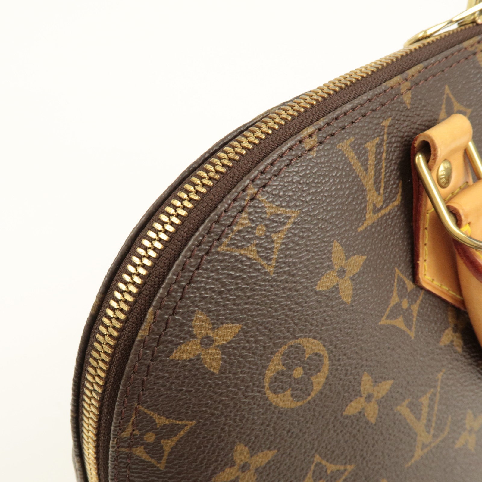 Louis Vuitton Monogram Canvas Alma Hand Bag Brown M51130 Used