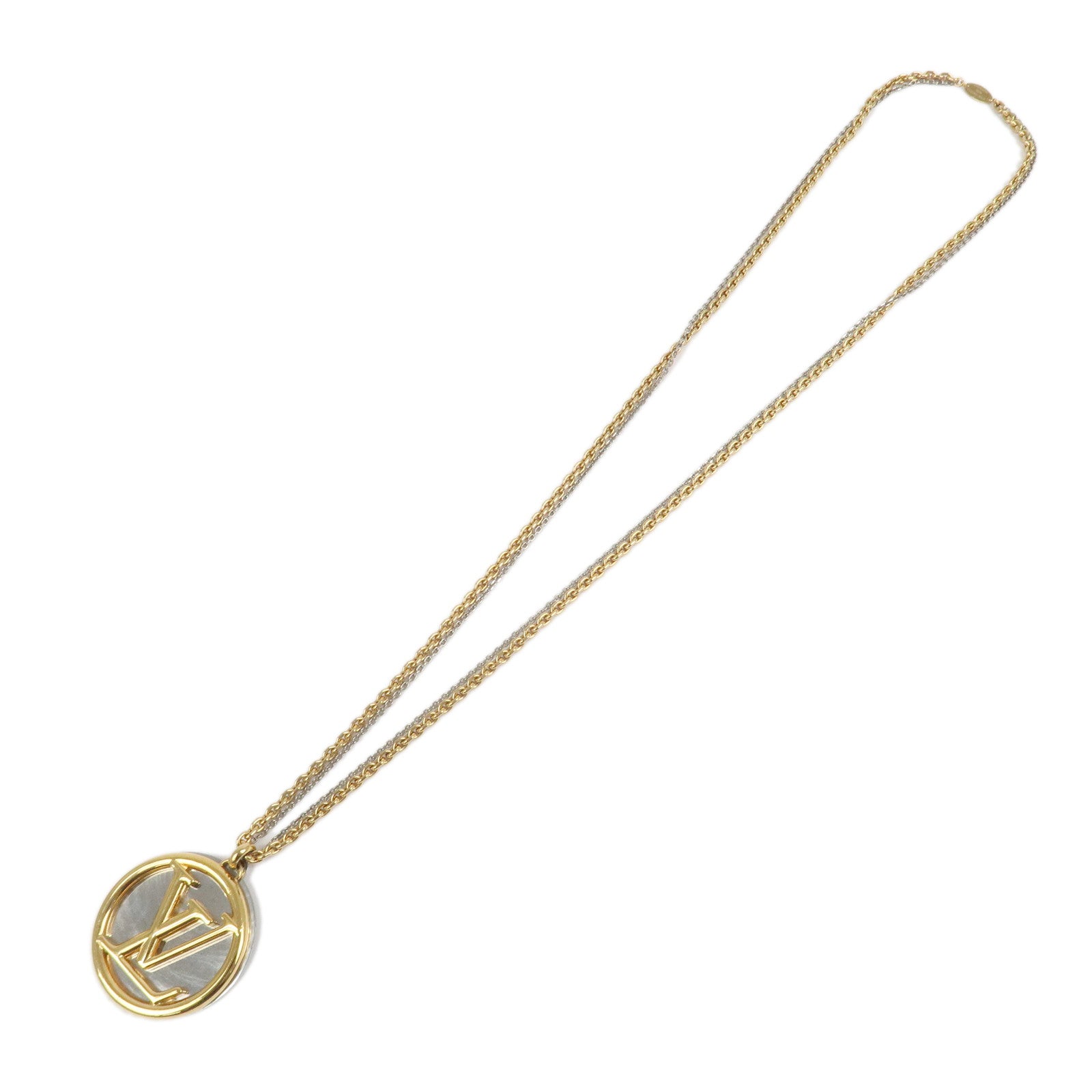 Louis Vuitton Collier Louise LV Initial Metal Necklace Gold M64281