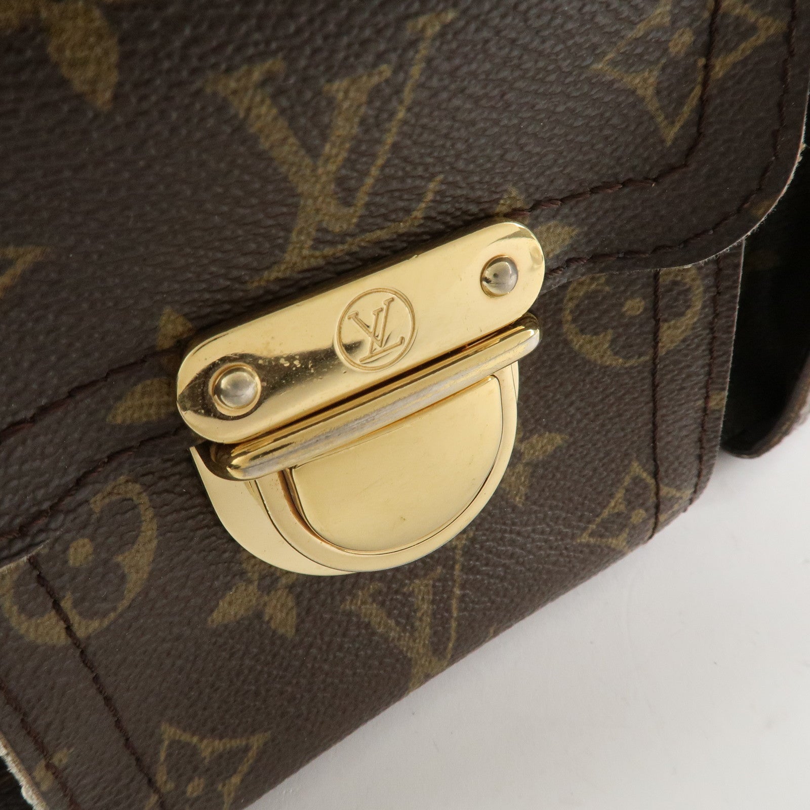 Louis Vuitton Monogram Manhattan PM Hand Bag Brown M40026 Used