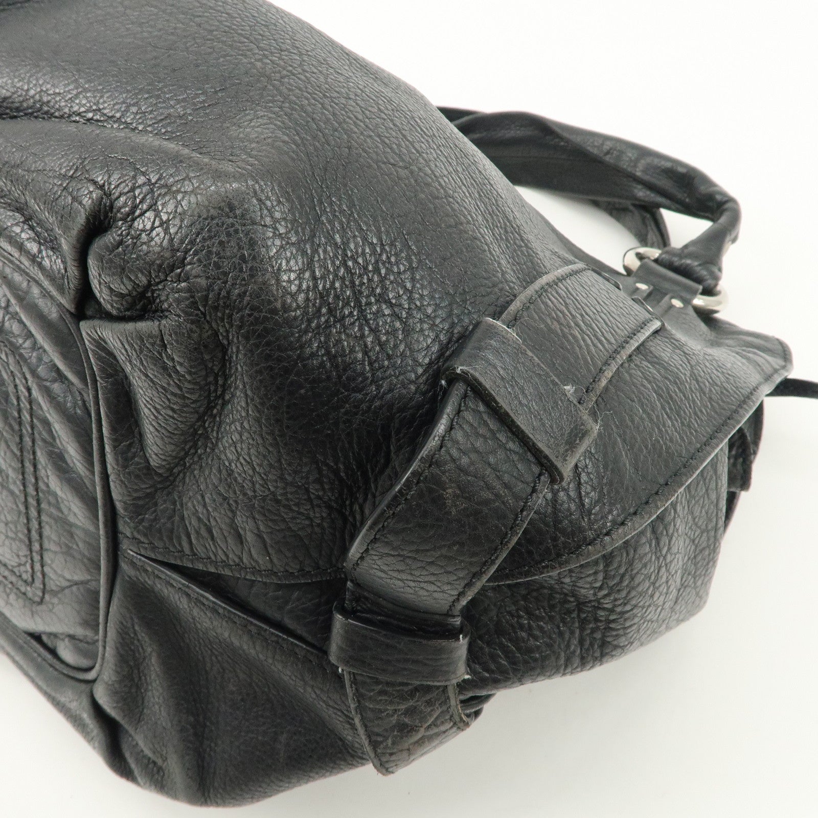 CELINE Bittersweet Leather Shoulder Bag Hand Bag Black