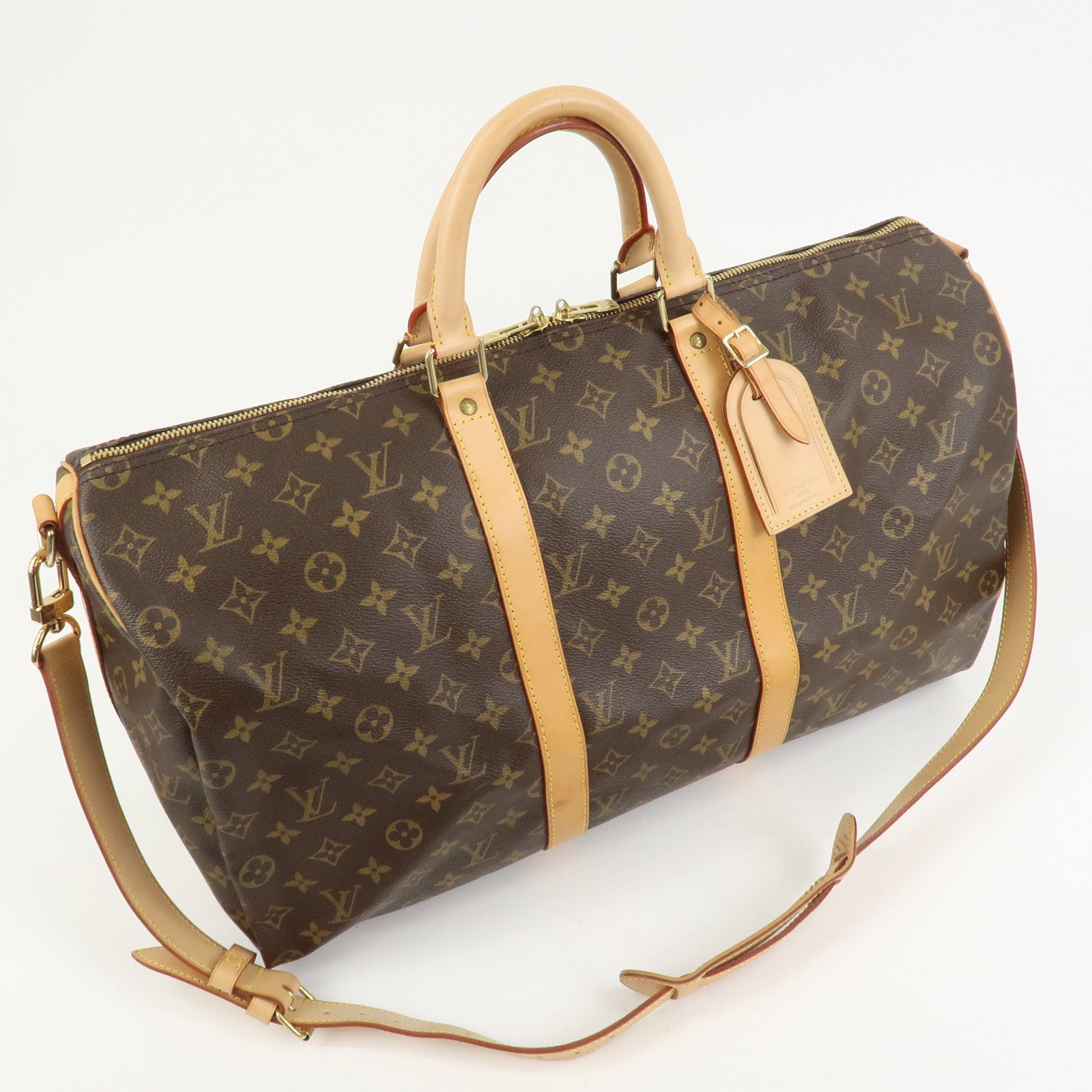 Louis Vuitton Monogram Keep All 50 Bandouliere Boston Bag M41416
