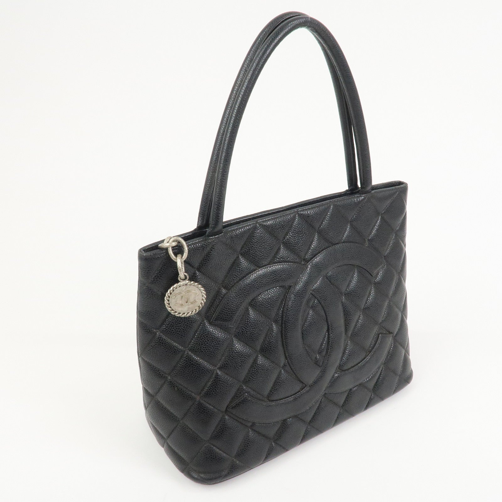 CHANEL COCO Mark Matelasse Medallion Tote Bag Hand Bag A01804