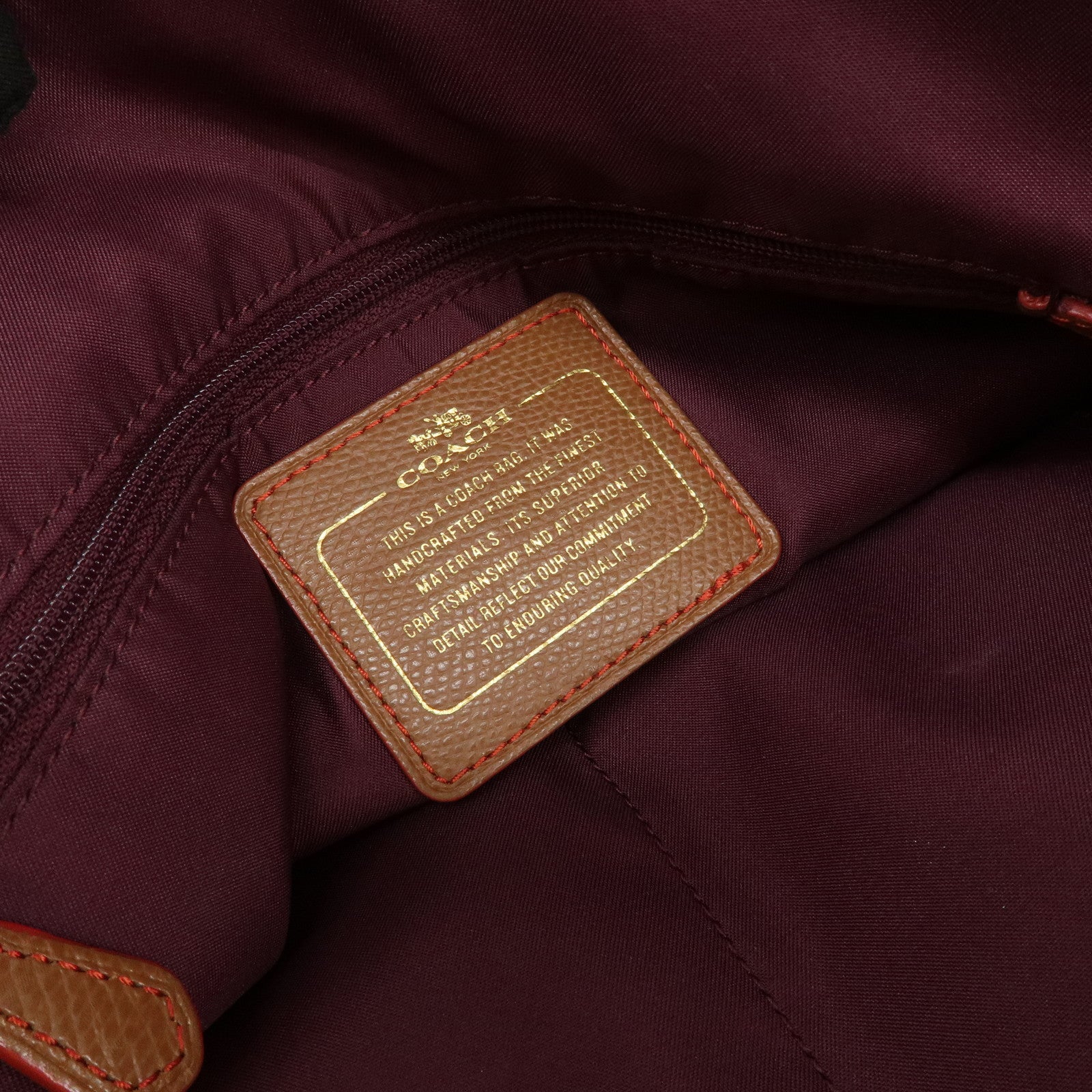 COACH Signature Set Of 2 Canvas Leather Hand Bag Brown Navy