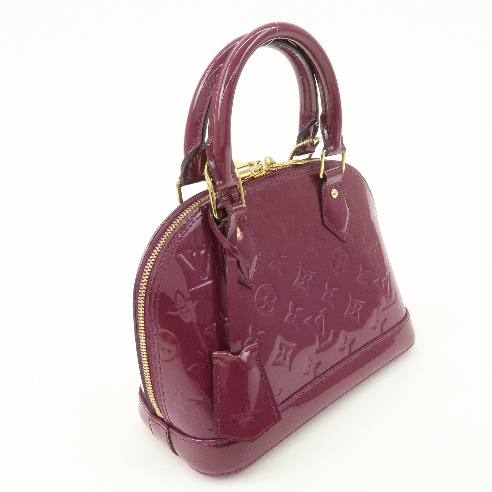 Louis Vuitton Monogram Vernis Alma BB 2Way Bag Magenta M50565