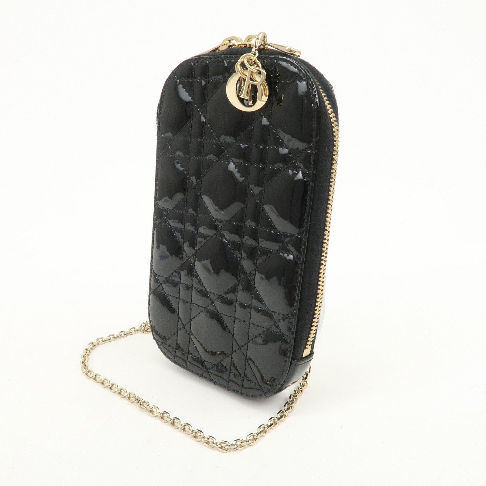 Christian Dior Lady Dior Cannage Call'in Dior Phone Case Black
