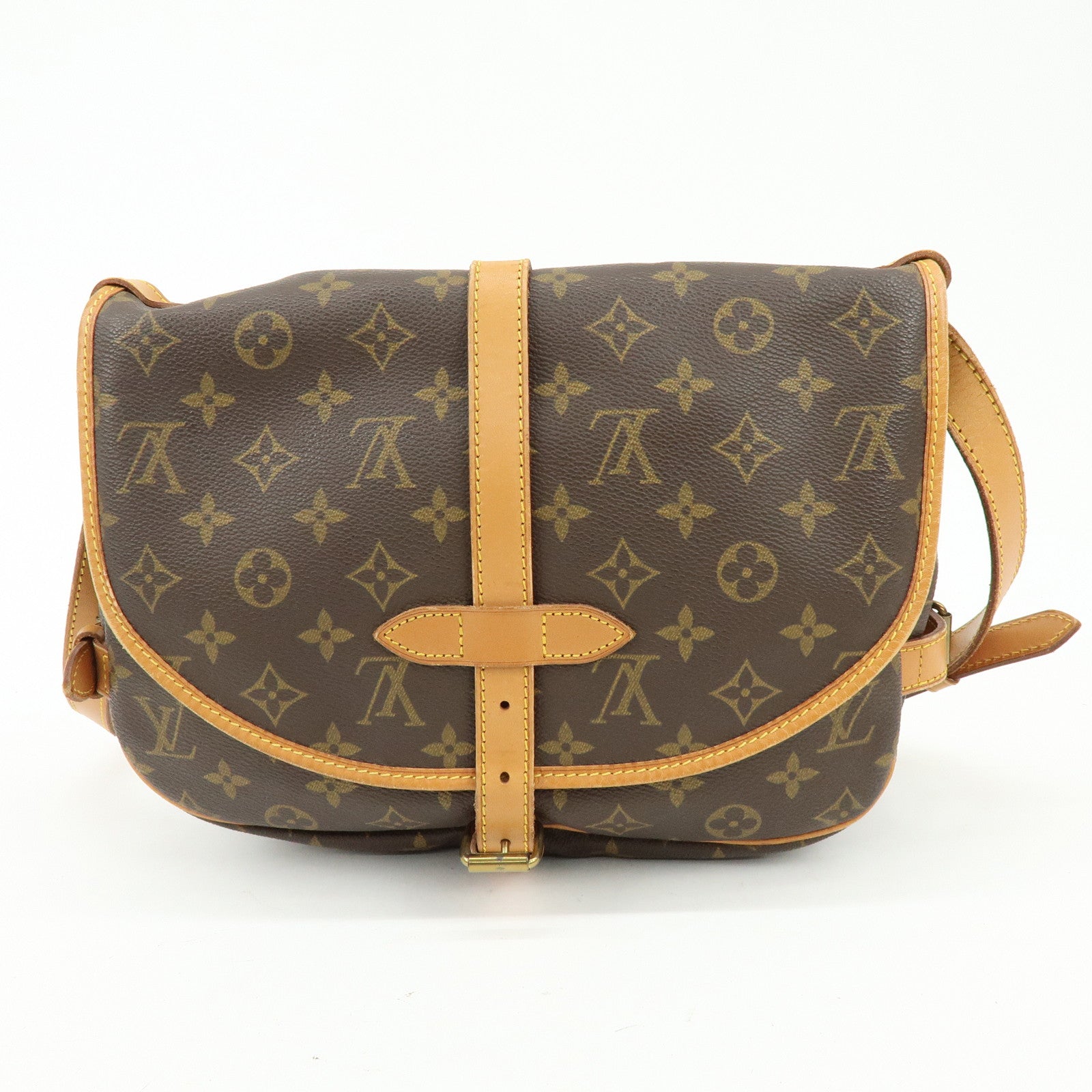 Louis Vuitton Monogram Saumur 30 Canvas Shoulder Bag Brown M42256