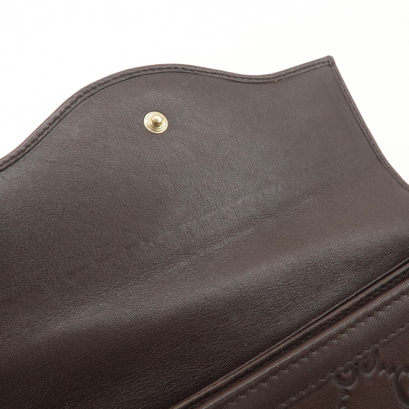 GUCCI Guccissima Interlocking GG Leather Bi-fold Wallet 282431 Used