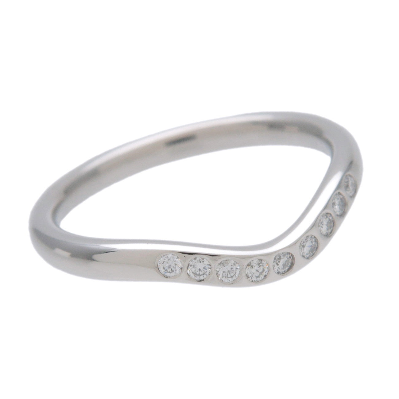 Tiffany & Co V Band Diamond Ring PT950 Platinum #47 US4.5