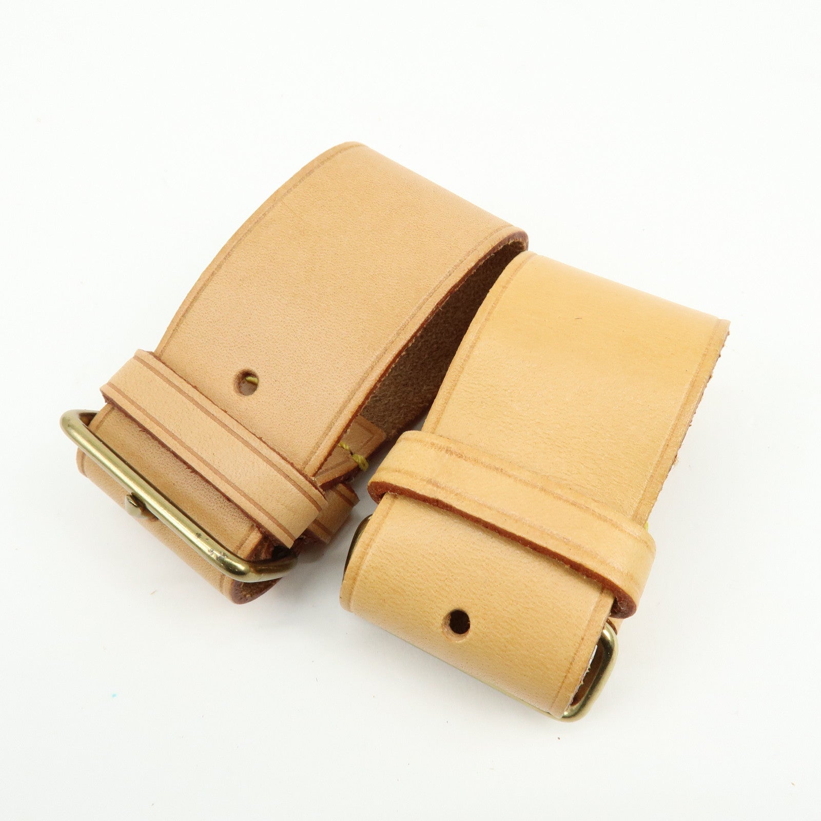 Louis Vuitton Set of 10 Leather Name Tag & Poignet Natural