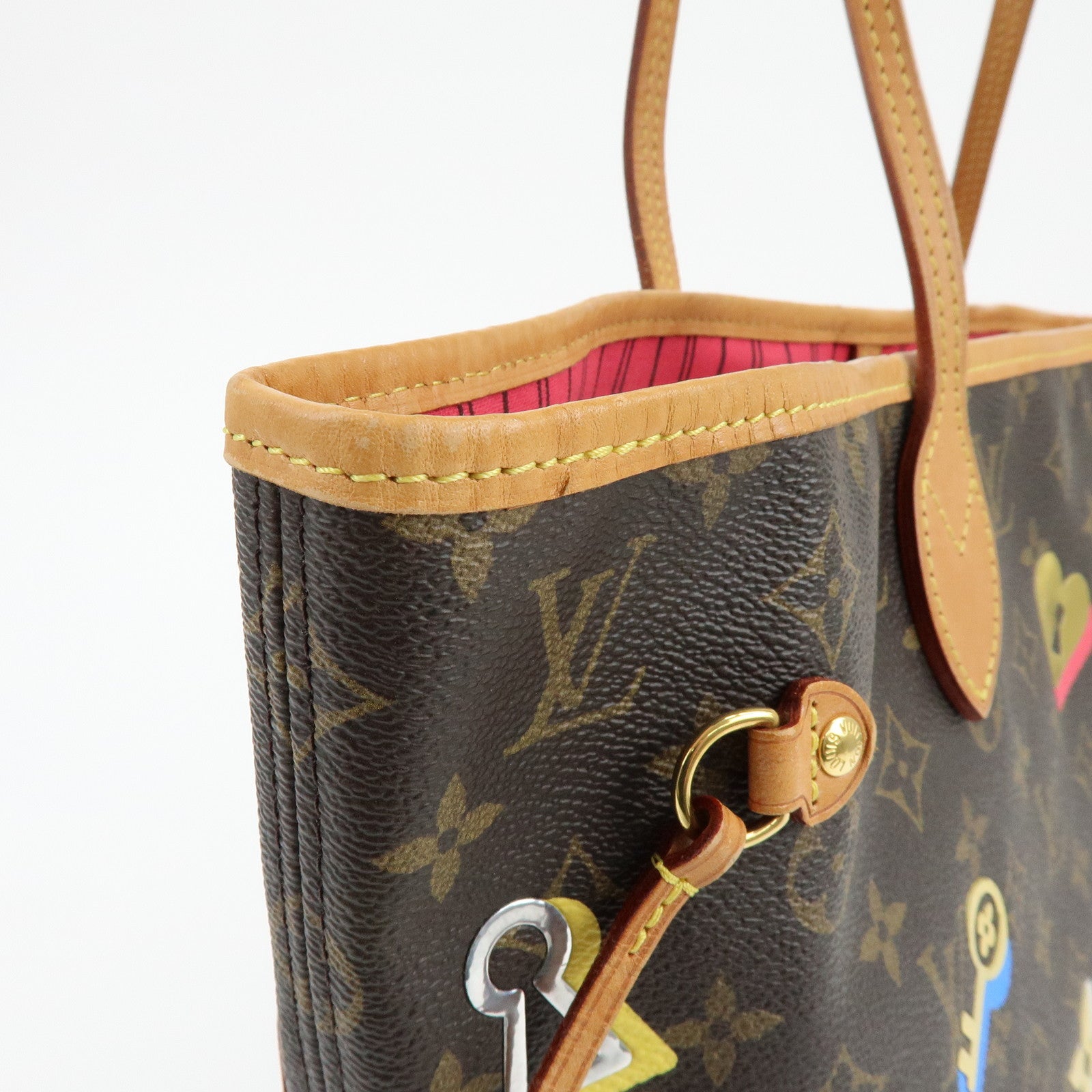 Louis Vuitton Monogram Love Lock Neverfull MM Tote Bag M44364
