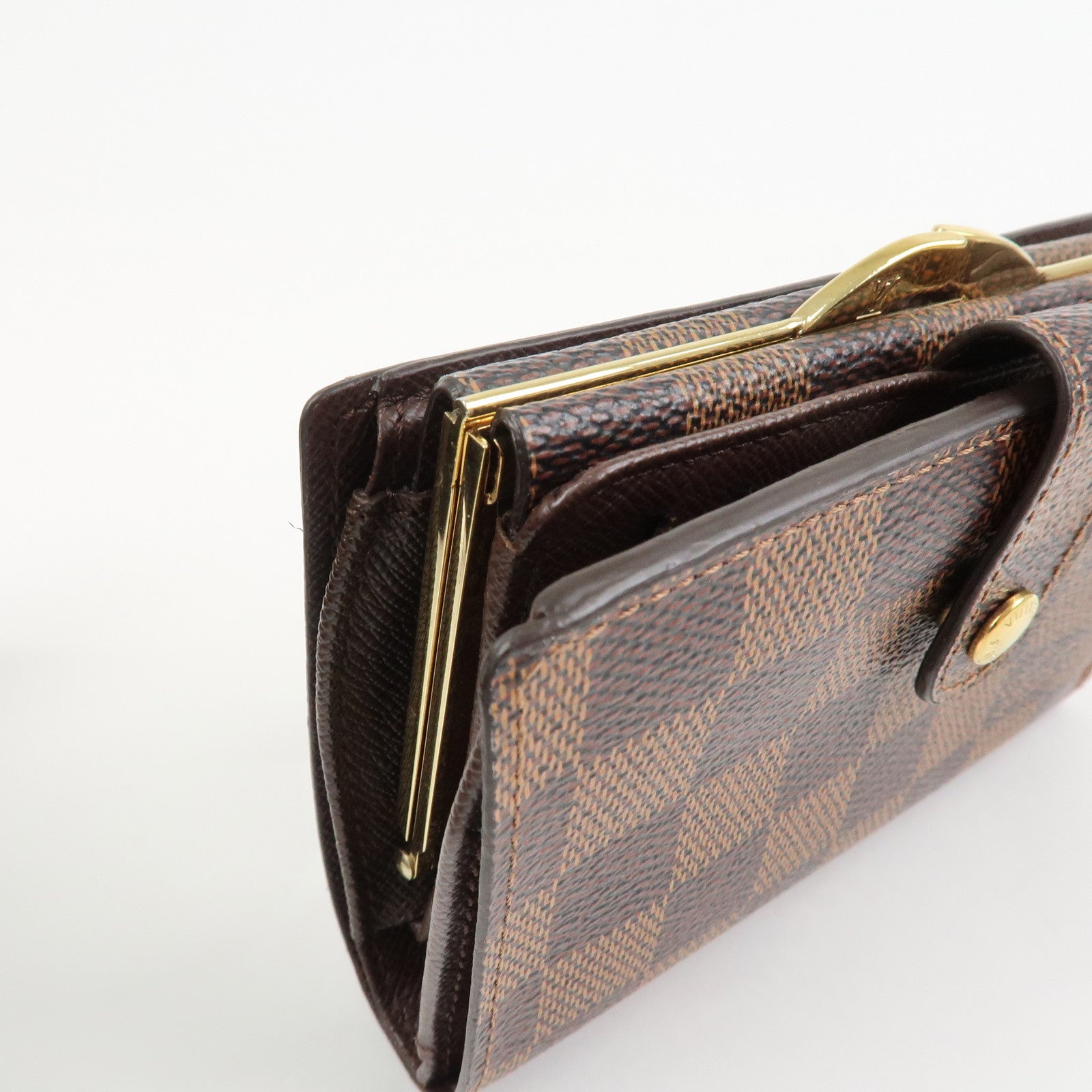 Louis Vuitton Damier Portefeuille Viennois Canvas Bi-fold Wallet Brown N61674