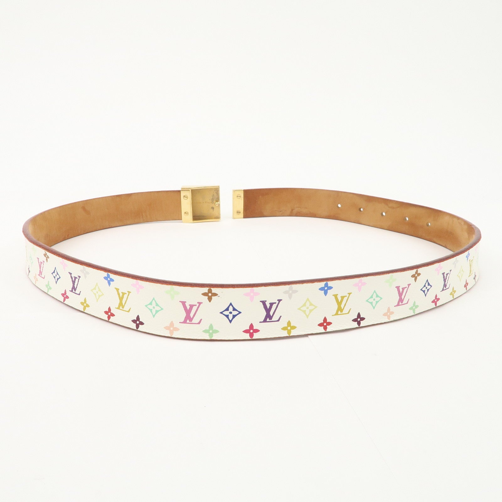 Louis Vuitton Monogram Multicolor Saint Tulle Carre Belt Blanc M9270
