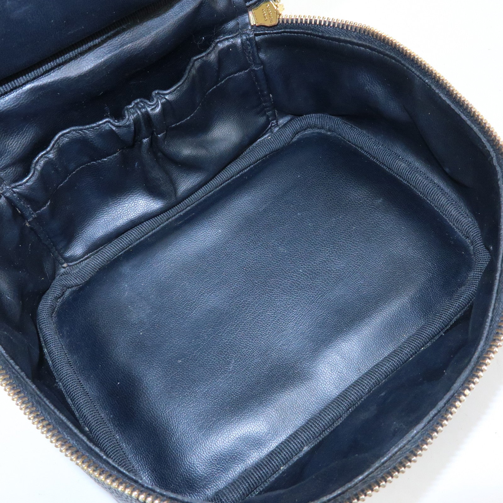 CHANEL COCO Mark Caviarskin Hand Bag Vanity Case Black A01997