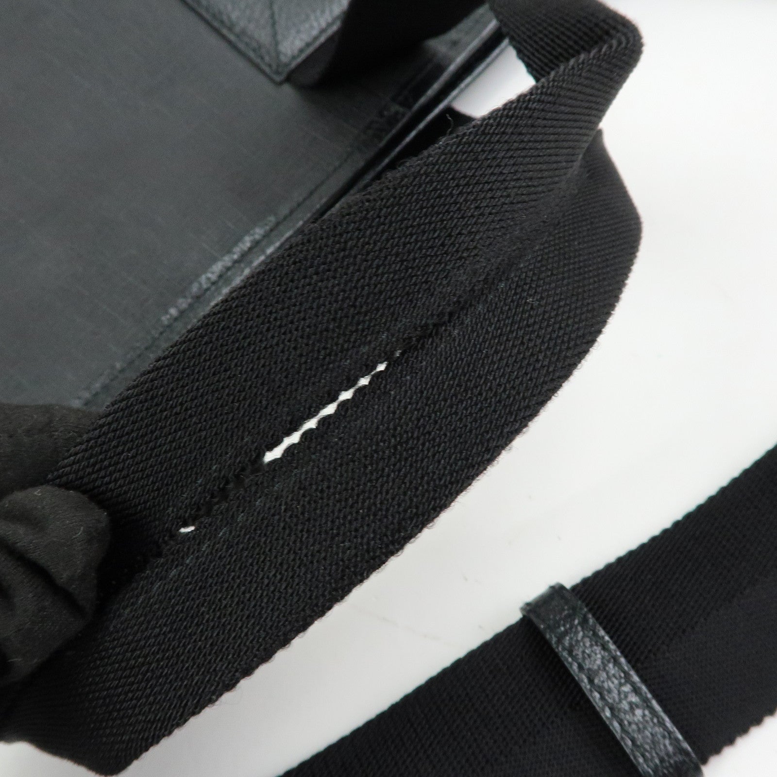 GUCCI PVC Leather 2Way Bag Shopping Bag Tote Bag Black 231860