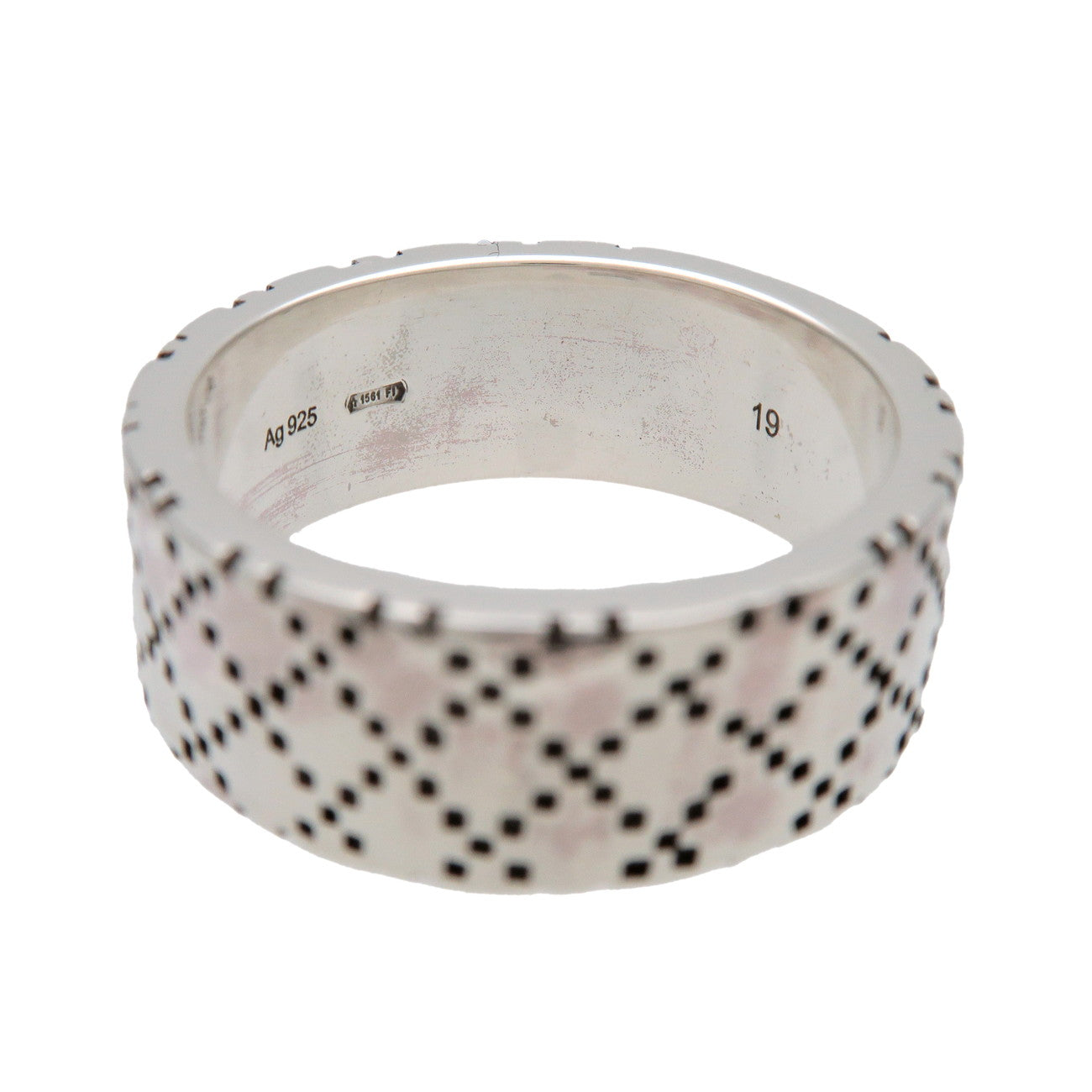 GUCCI Diamante Sherry Ring SV925 Silver #19 US8.5 EU58 HK19