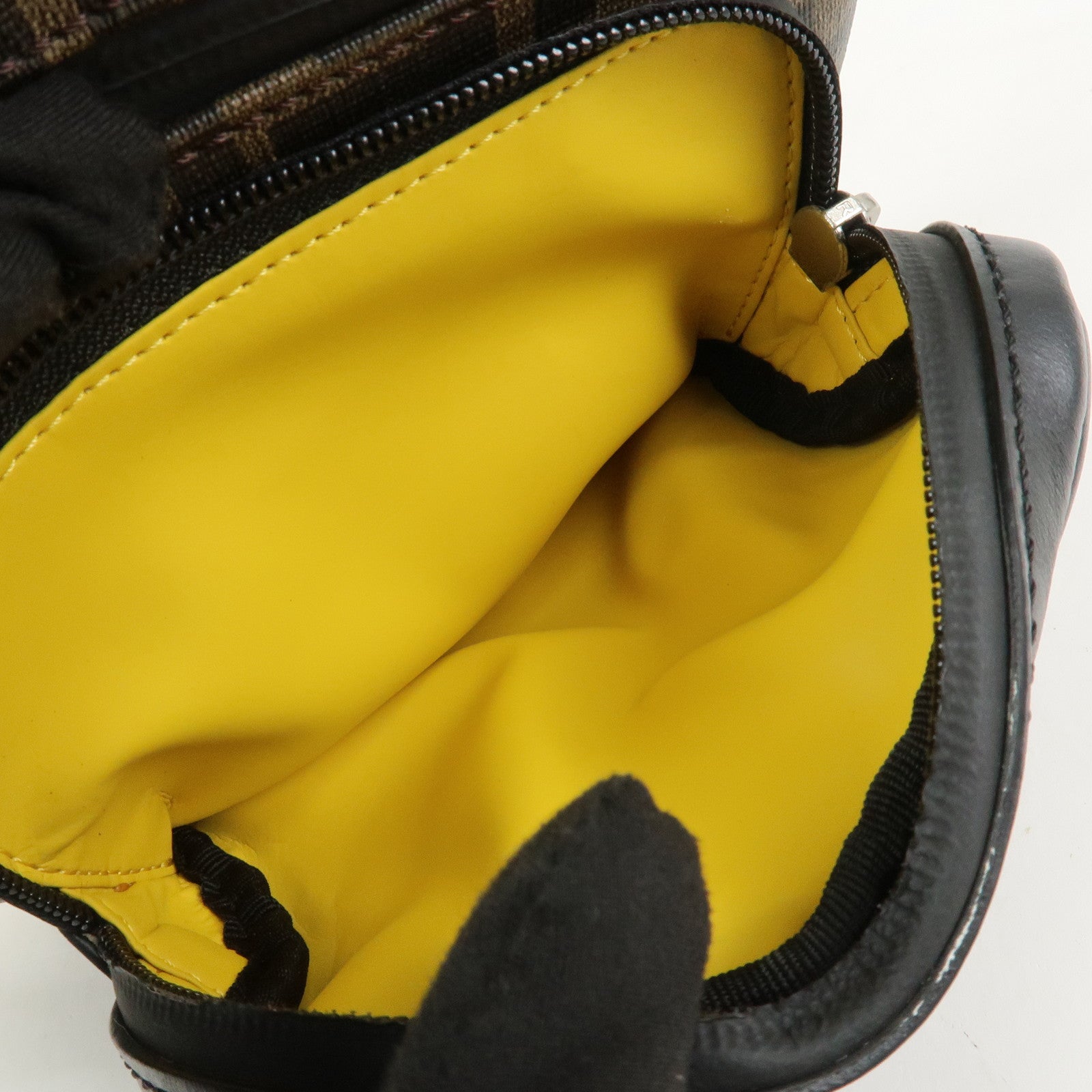 FENDI Zucca Seleria Logo PVC Leather Waist Bag Body Bag 7VA446