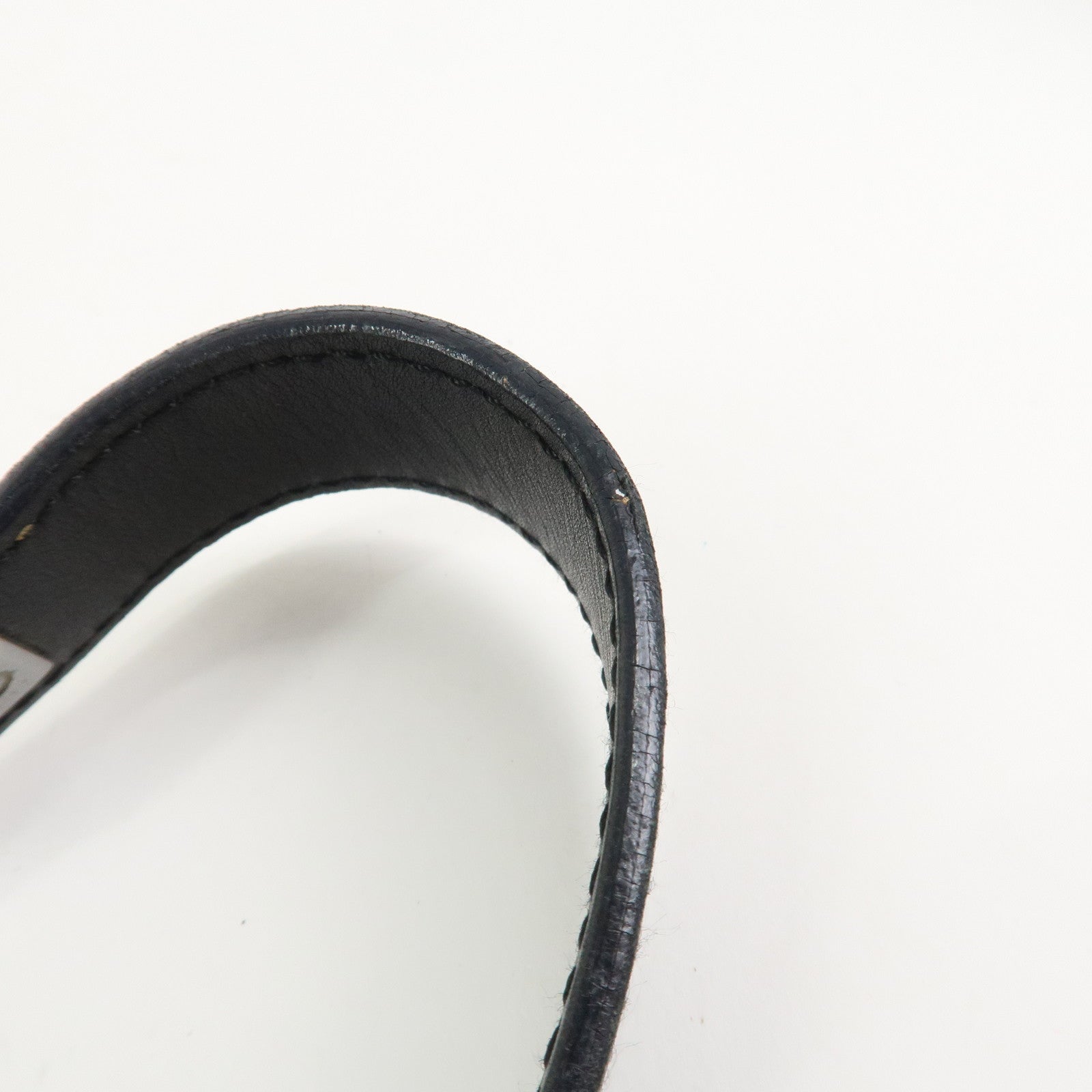 GUCCI Logo Leather Shoulder Bag Hand Bag Black 001繝サ3767