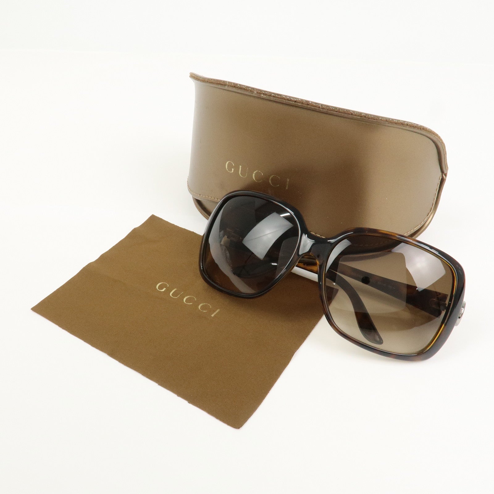 GUCCI Interlocking G Plastic Tortoiseshell GG 3166/S 59□15-115