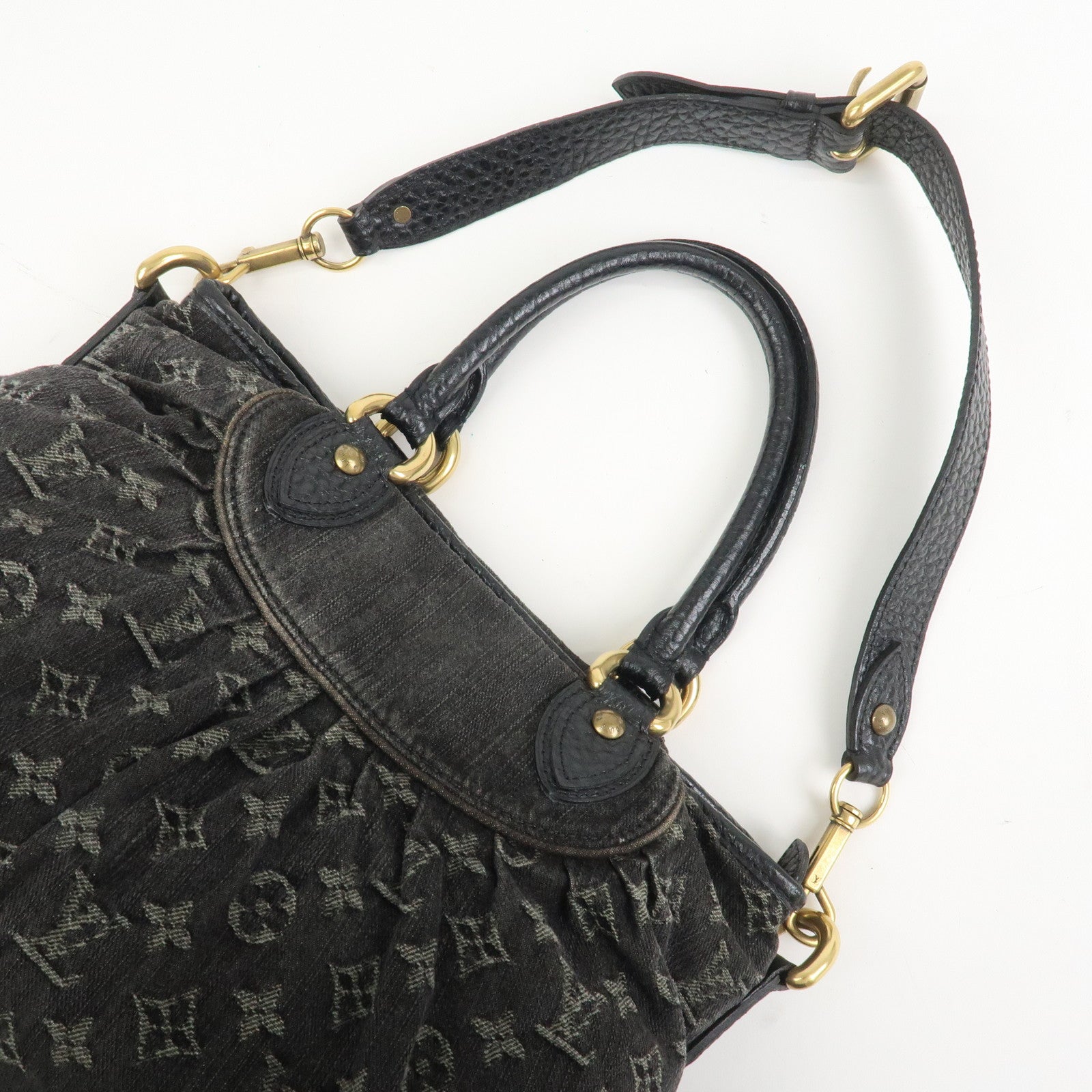 Louis Vuitton Monogram Denim Neo Cabby MM 2Way Bag Noir M95351