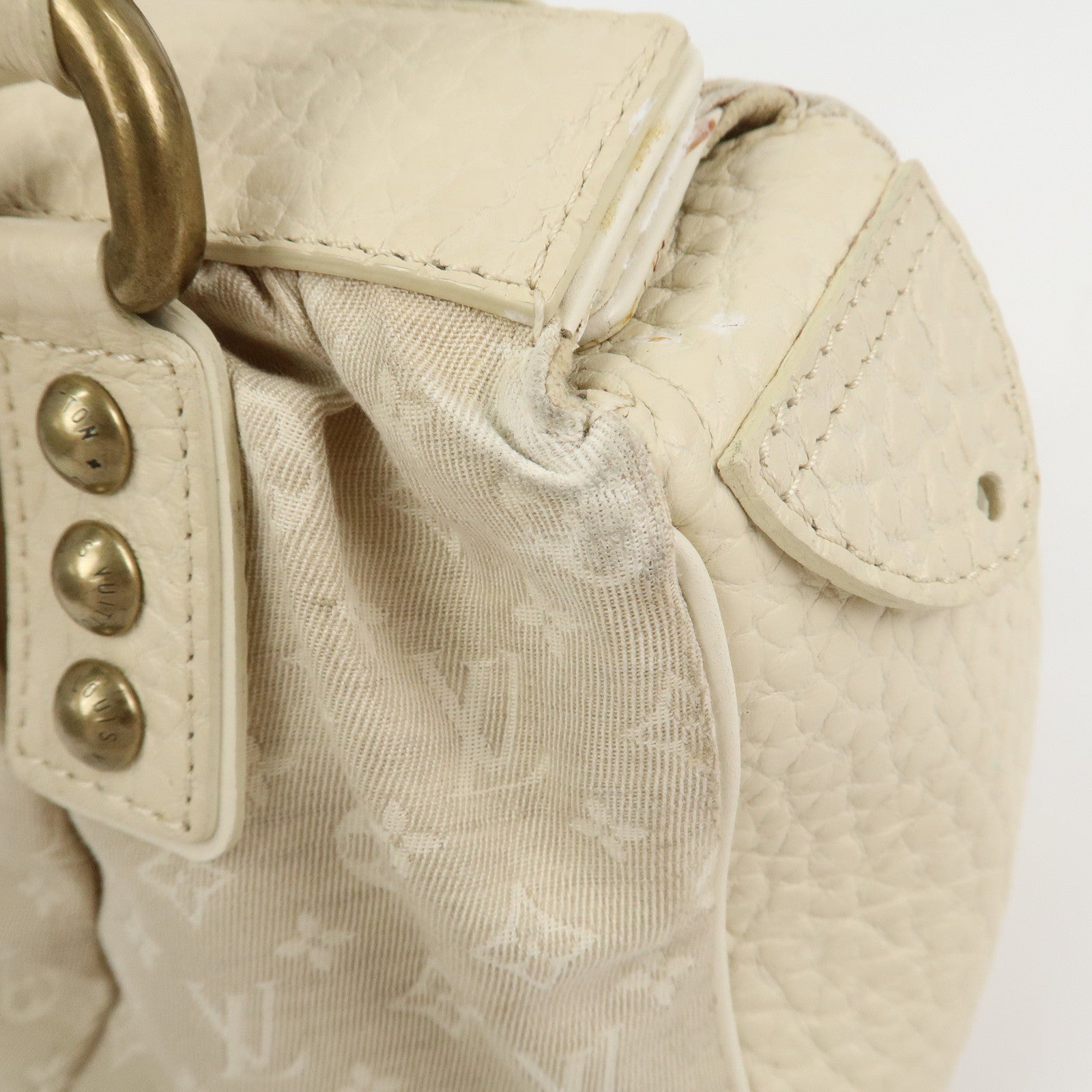 Louis Vuitton Monogram Mini Lin Trapeze PM Hand Bag Dune M40061