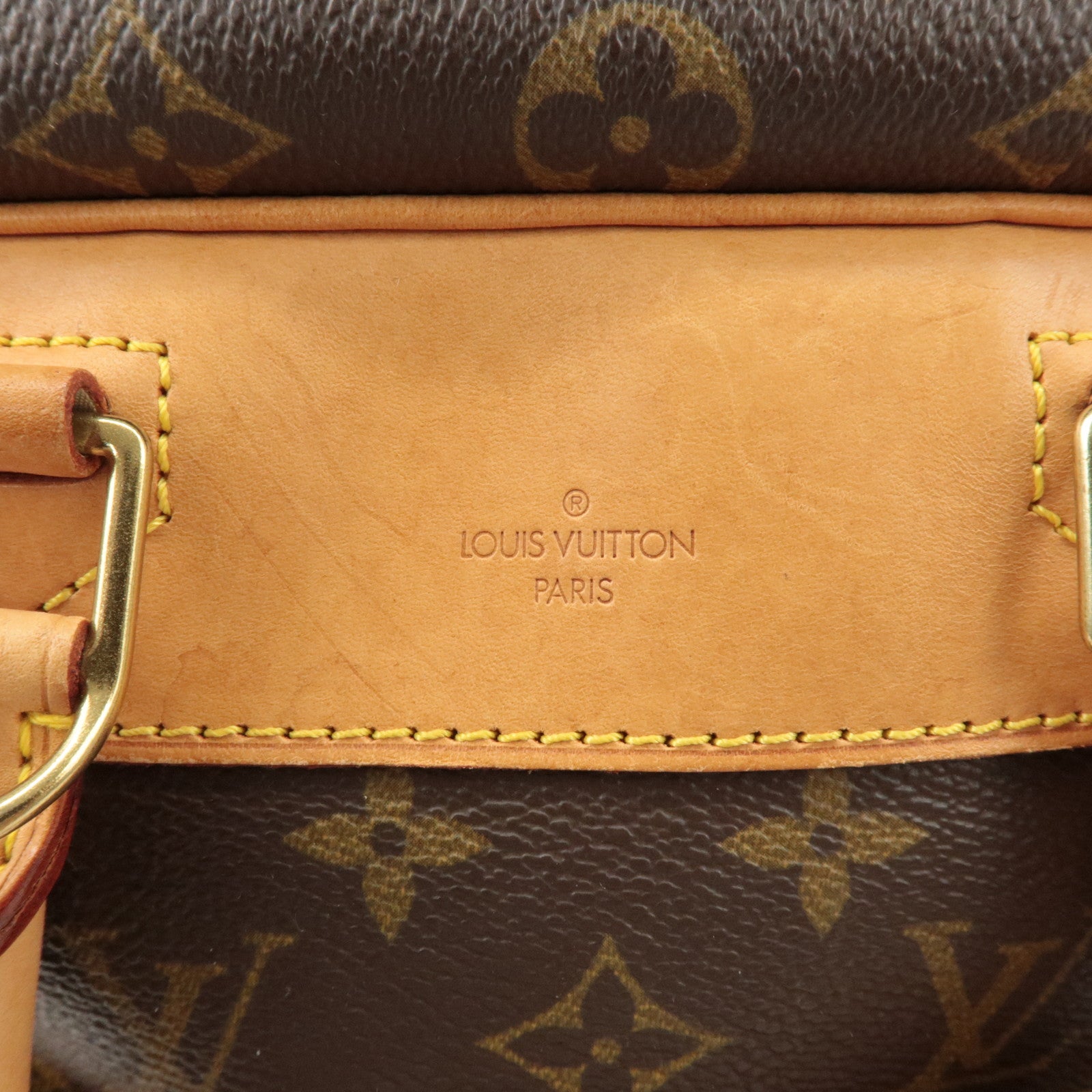 Louis Vuitton Monogram Deauville Hand Bag Brown M47270 Used