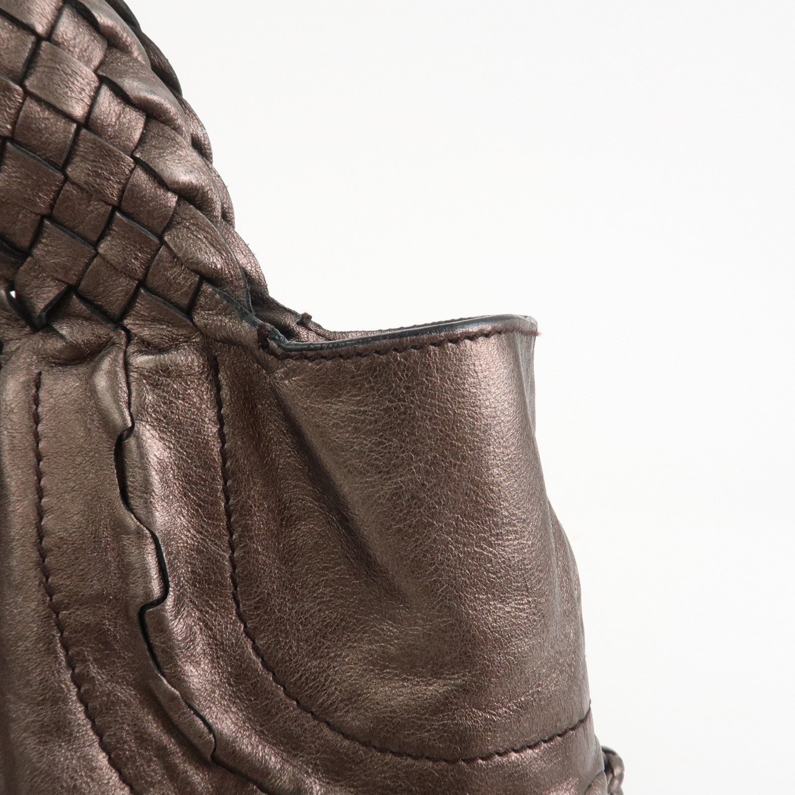 Ferragamo Gancini Leather Tote Bag Shoulder Bag Bronze