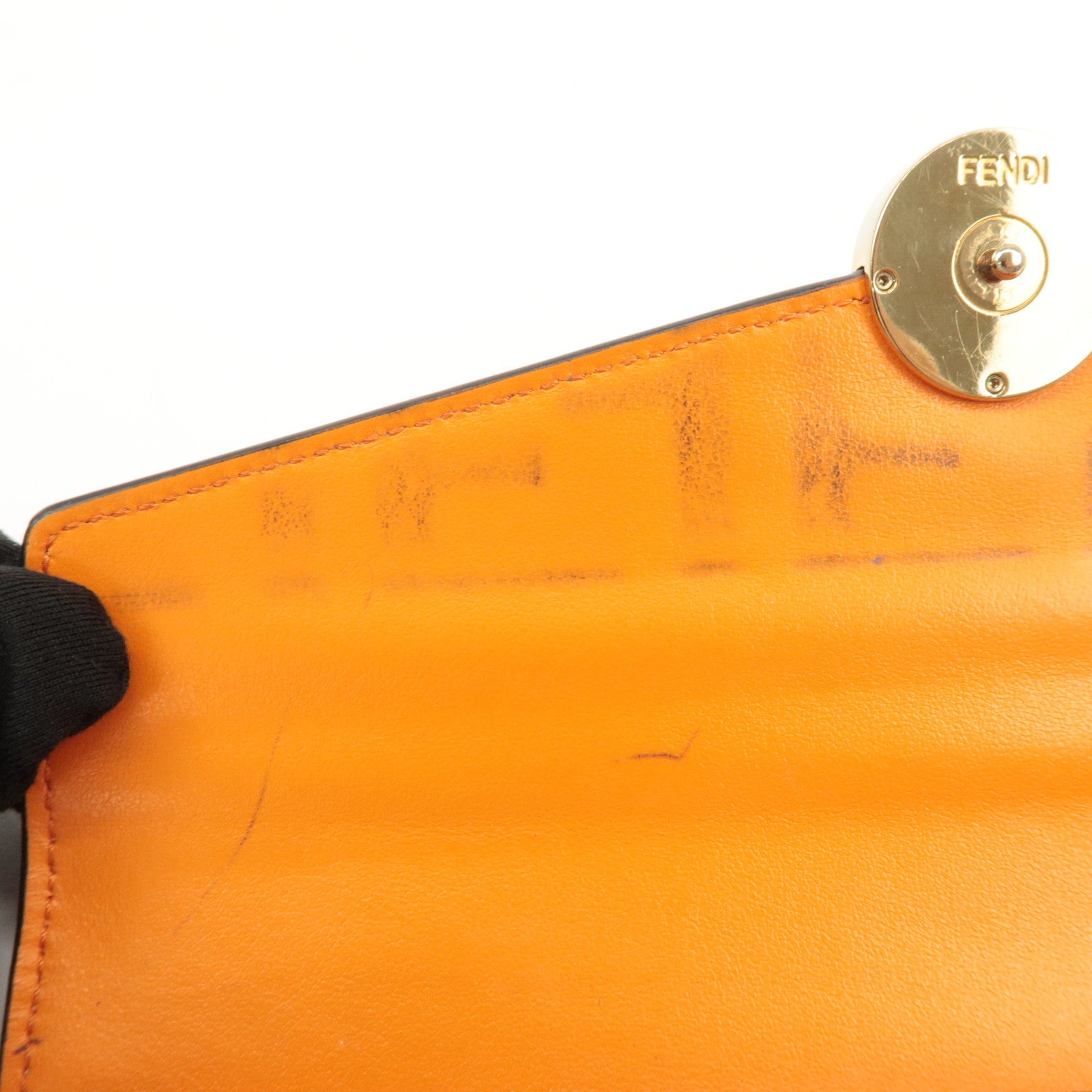 FENDI Zucca Baguette Continental Wallet 8M0251 Brown Orange 8M0251 Used