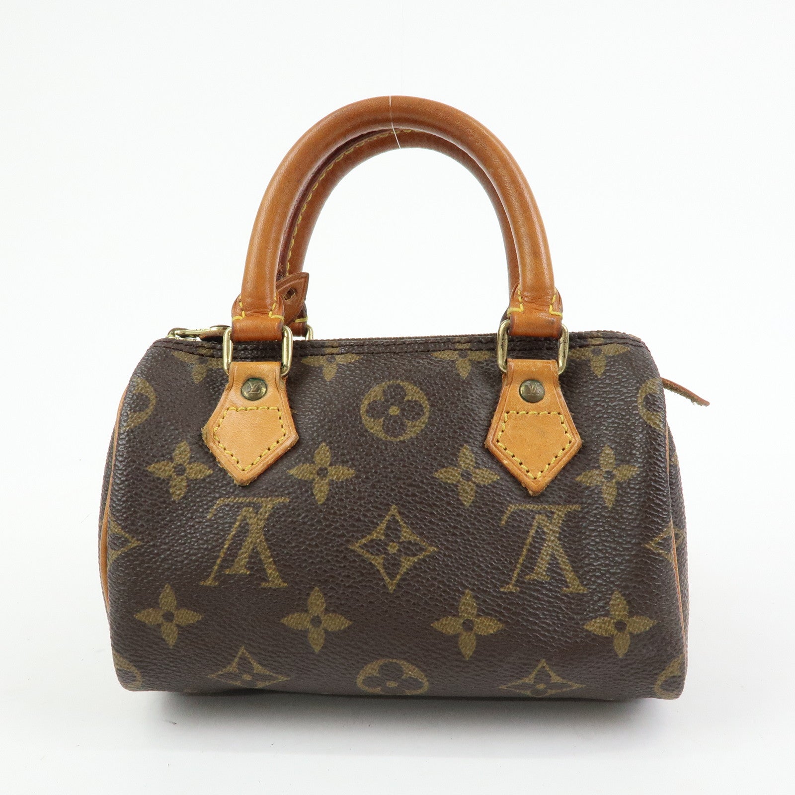 Louis Vuitton Monogram Mini Speedy Hand Bag Brown M41534