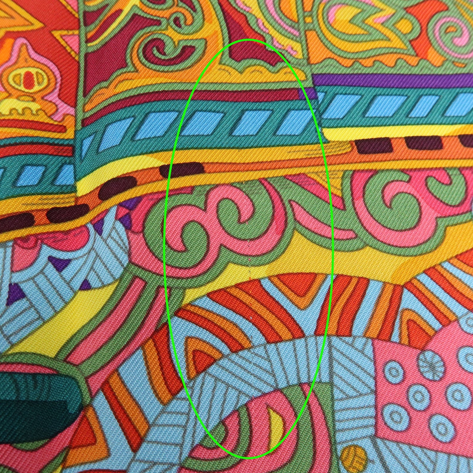 HERMES Carre 90 Silk 100% Scarf VOYAGE EN ETOFFES Blue Orange Pink