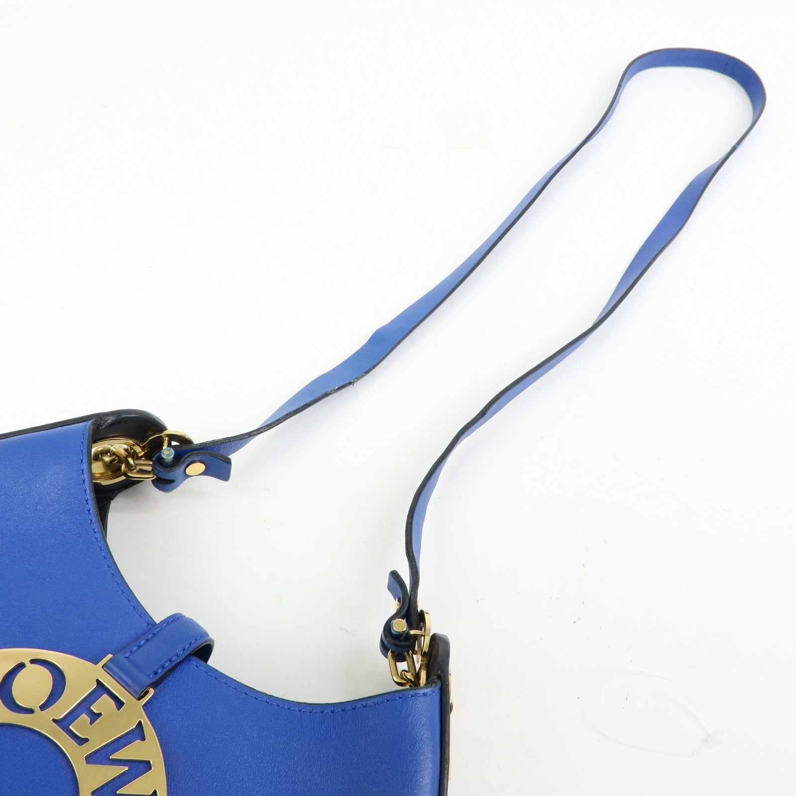 LOEWE Joyce Calf Leather Shoulder Bag Crossbody Bag Blue