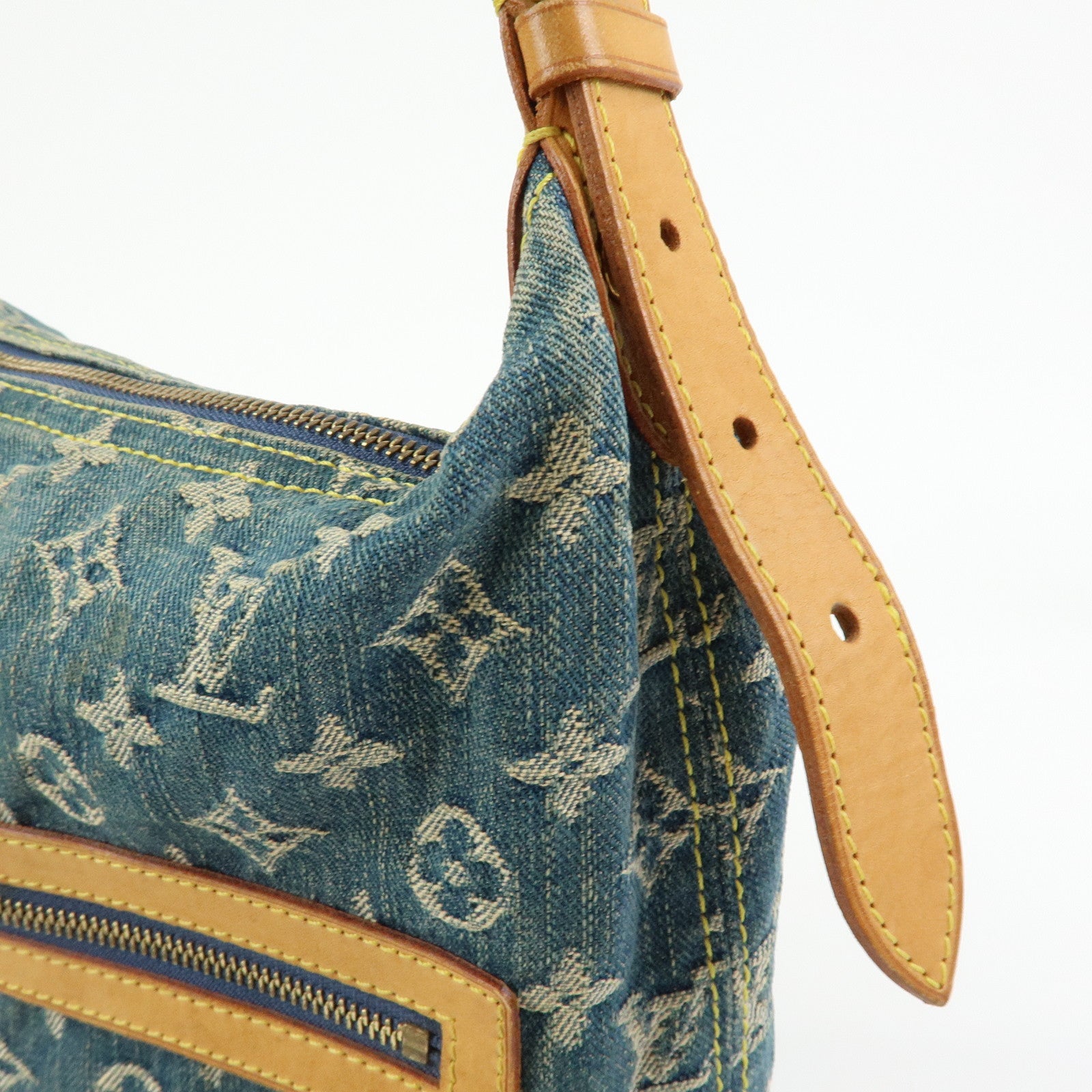 Louis Vuitton Monogram Denim Baggy GM Shoulder Bag Blue M95048