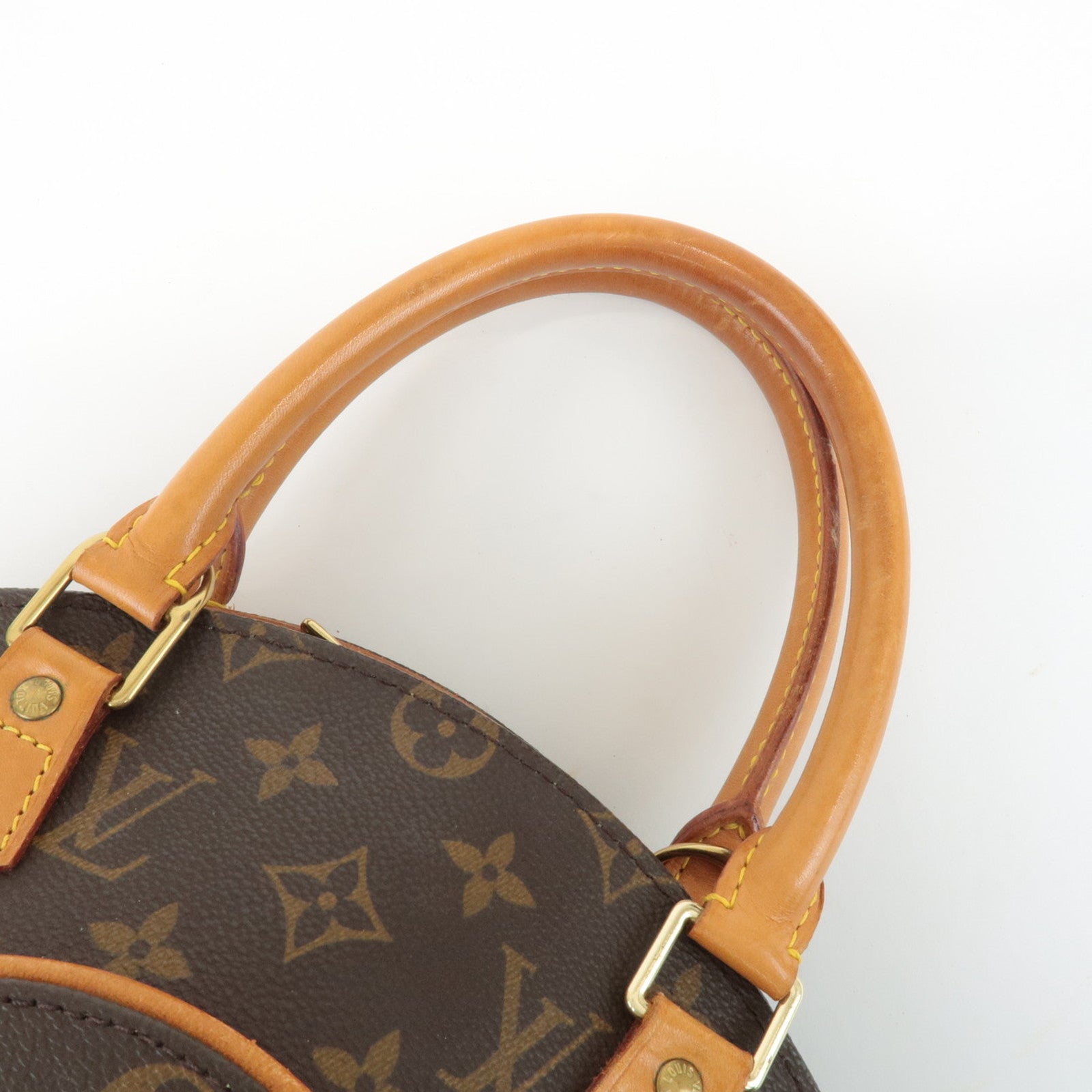 Louis Vuitton Monogram Ellipse PM Hand Bag Brown Gold HDW M51127