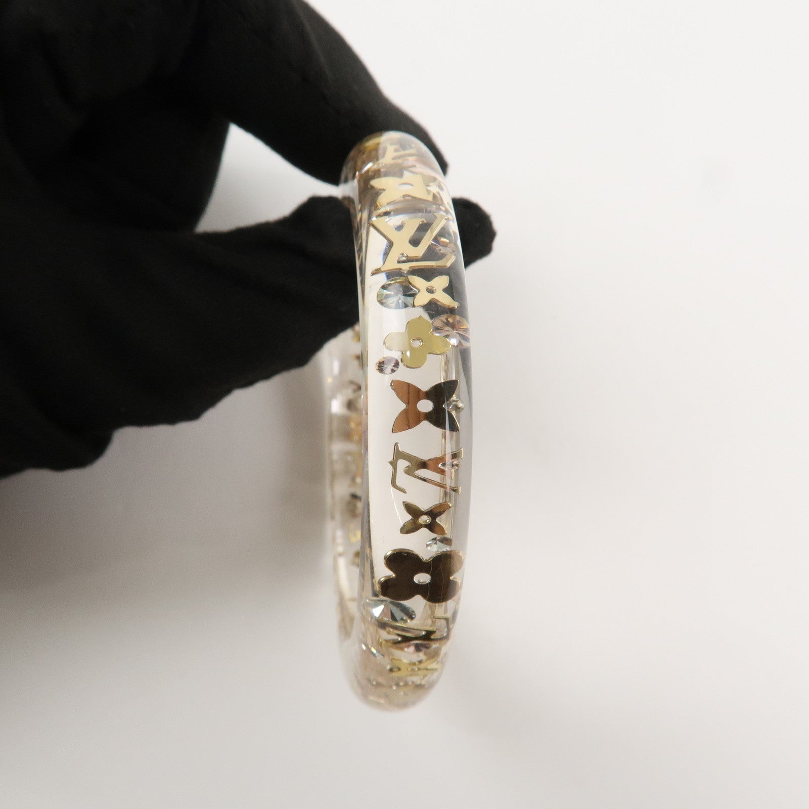 Louis Vuitton Bracelet Inclusion TPM Bangle Clear Gold M65202 Used