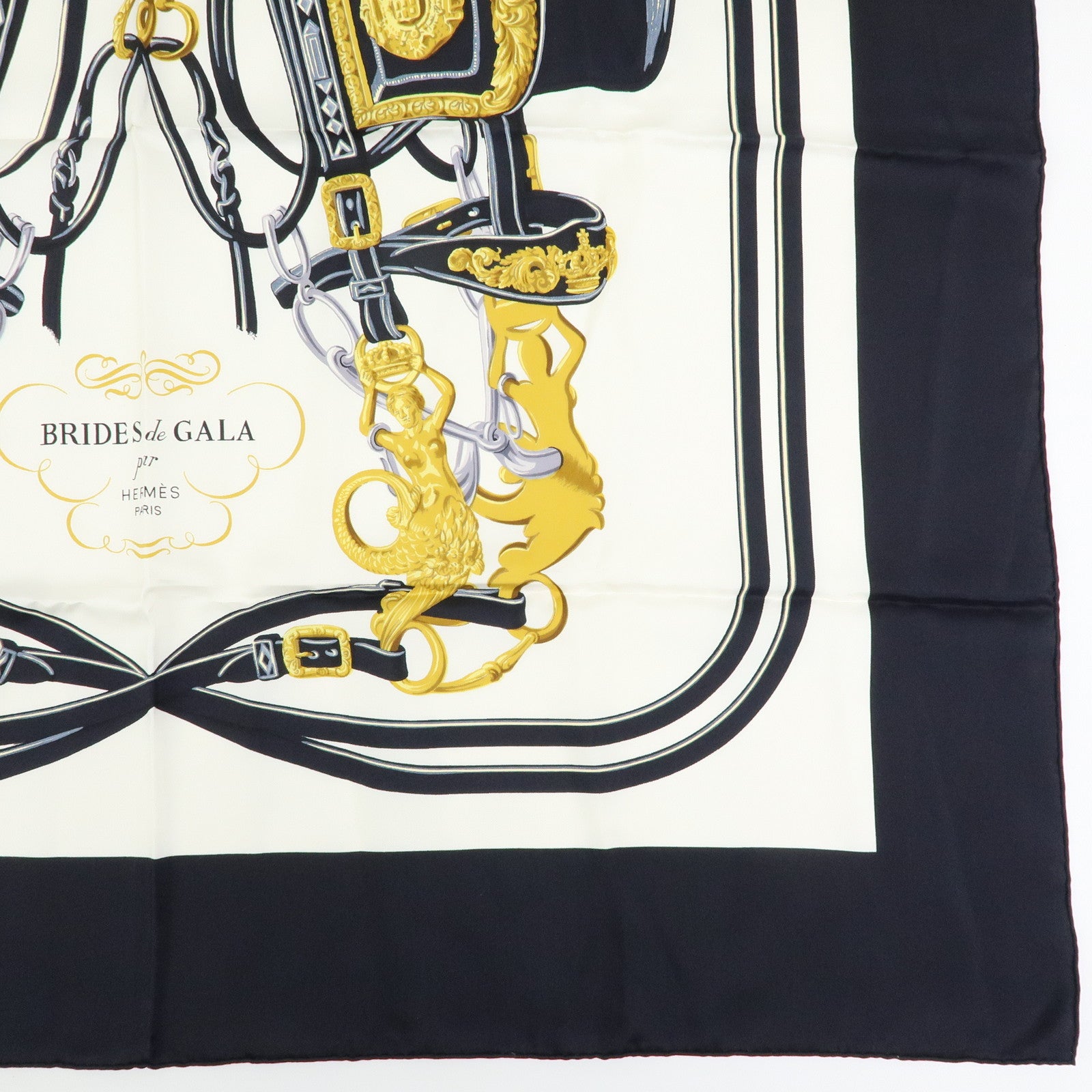 HERMES Carre 90 Set of 2 Silk 100% Scarf BRIDES DE GALA JUMPING