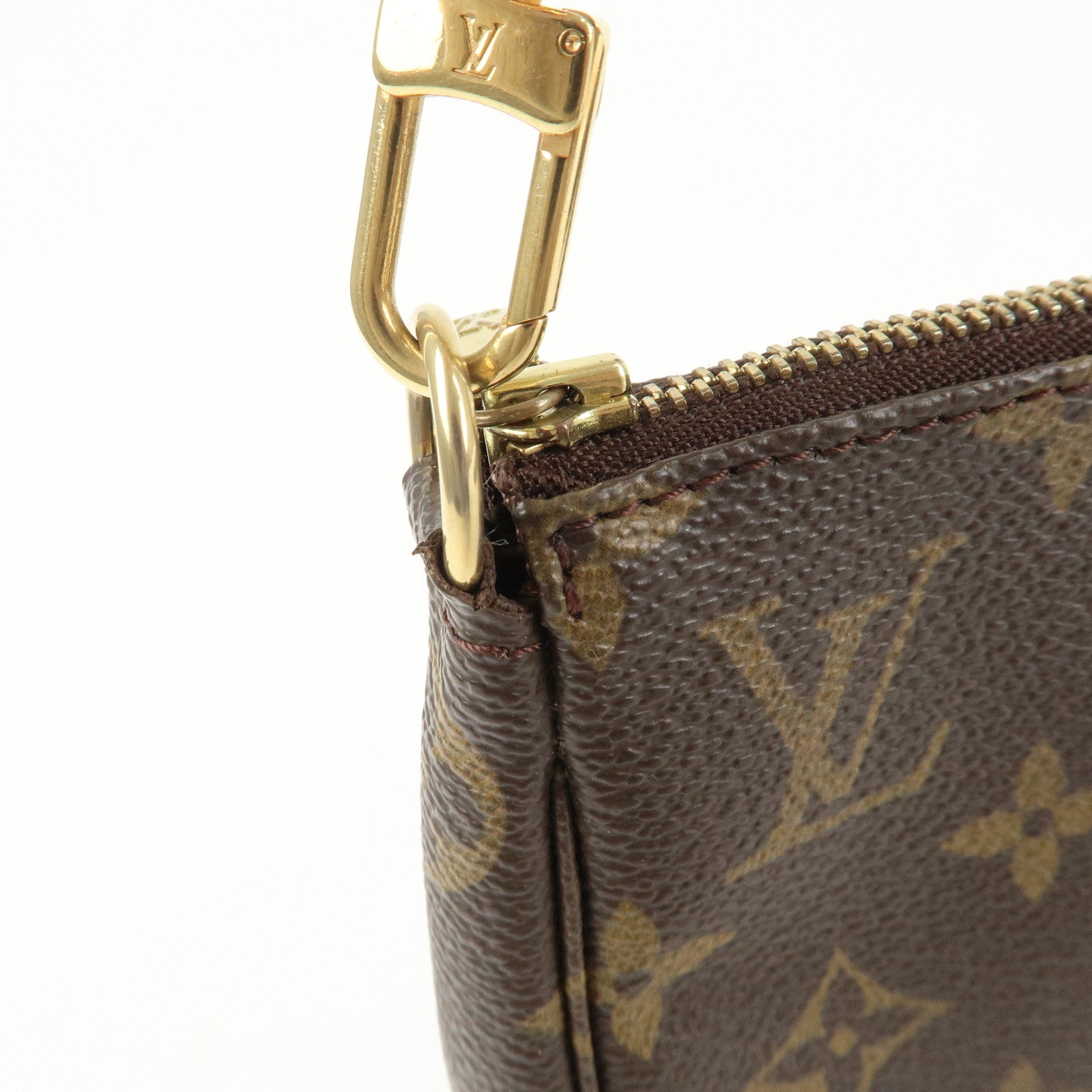 Louis Vuitton Monogram Pochette Accessoires Hand Bag Brown M51980 Used