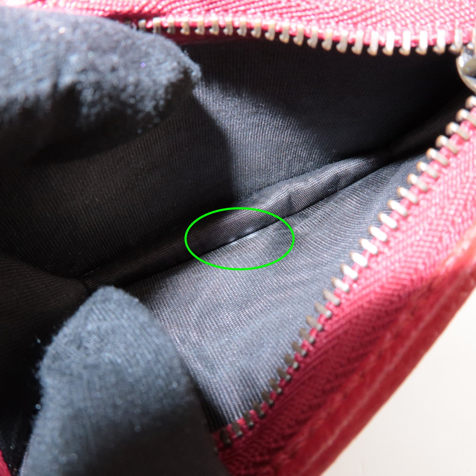 GUCCI Animalier Leather Bi-fold Compact Wallet Red 453169 Used