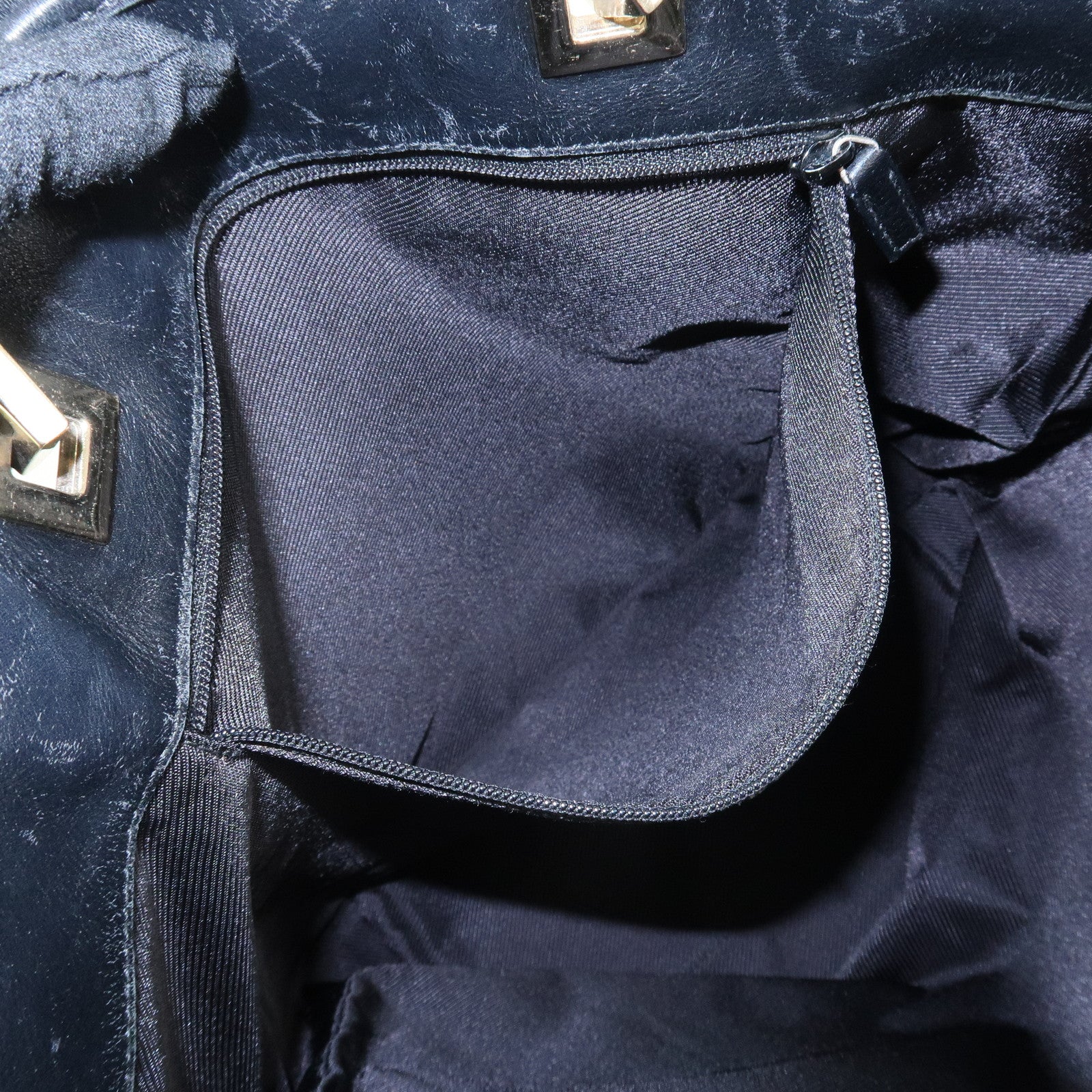 GUCCI GG Canvas Leather Tote Bag Hand Bag Black 002・1098