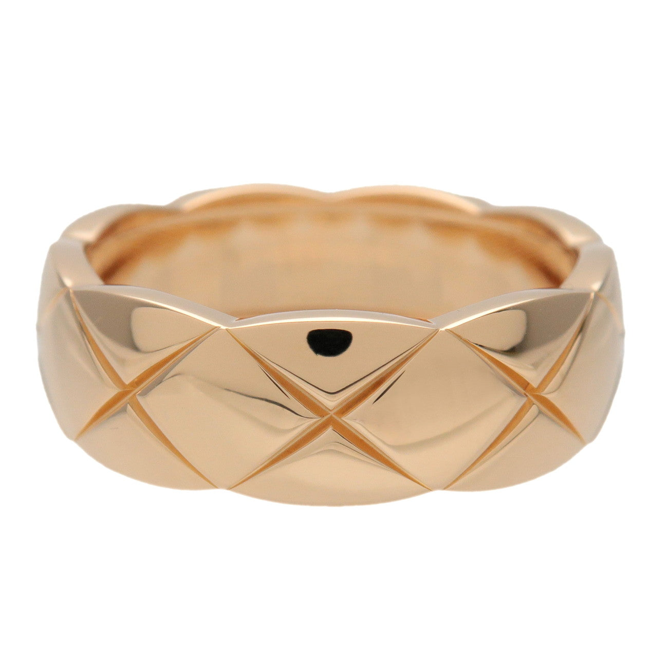 CHANEL COCO Crush Ring Medium 750YG Yellow Gold #56 US7.5 J10571