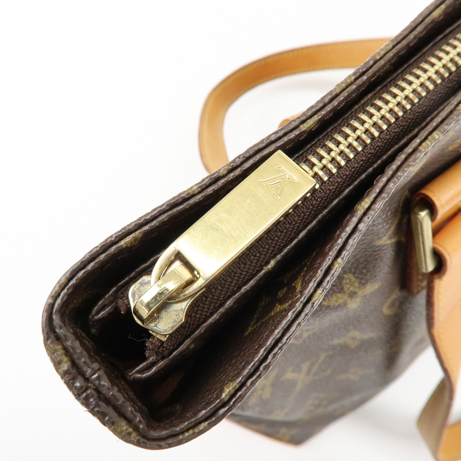 Louis Vuitton Monogram Cabas Piano Tote Bag Hand Bag Brown M51148