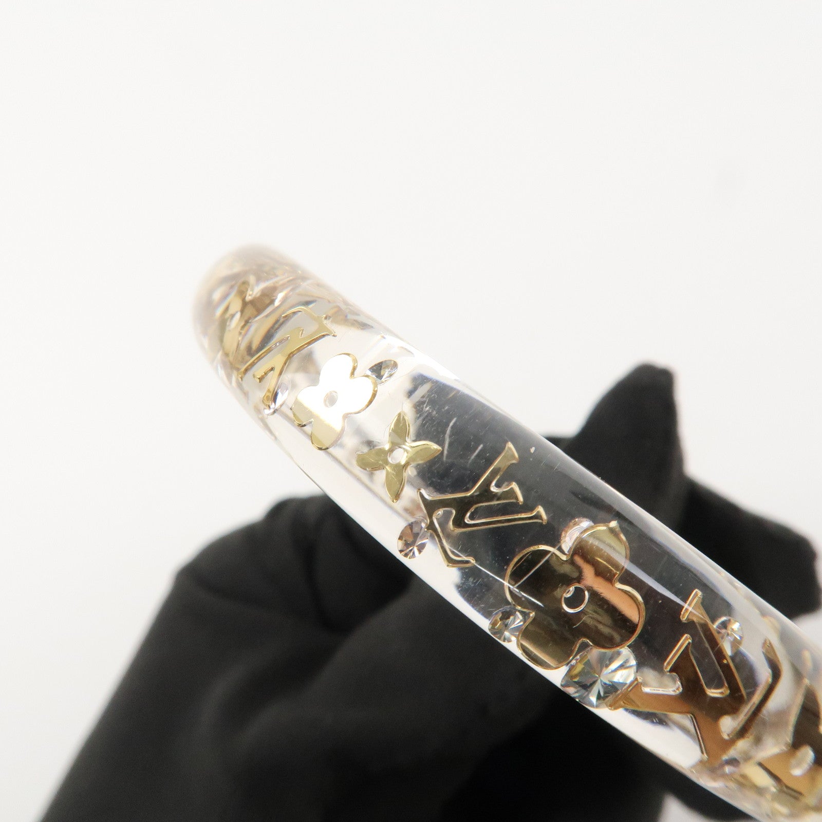 Louis Vuitton Bracelet Inclusion TPM Bangle Clear Gold M65202 Used