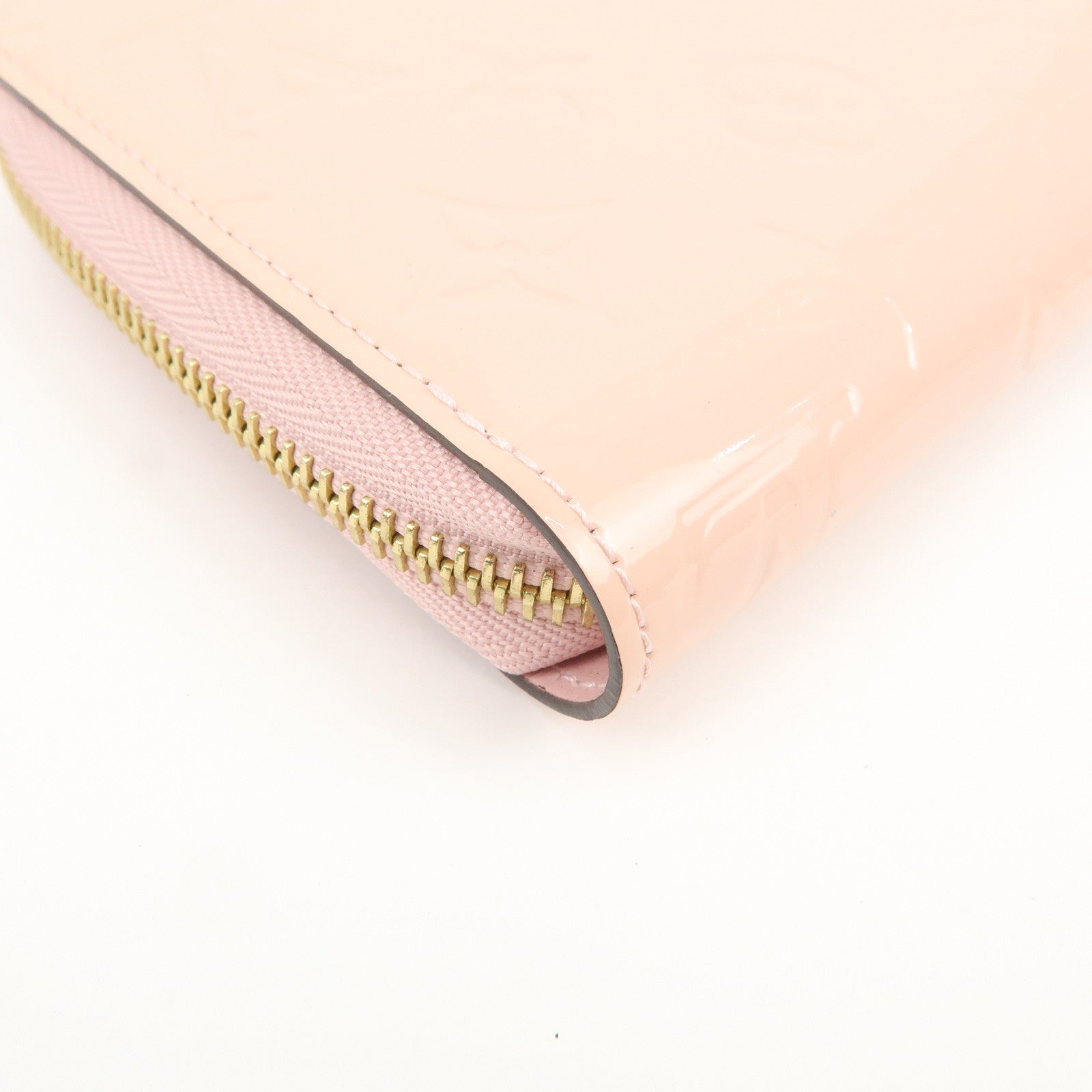Louis Vuitton Monogram Vernis Zippy Wallet Long Wallet Pink M90419