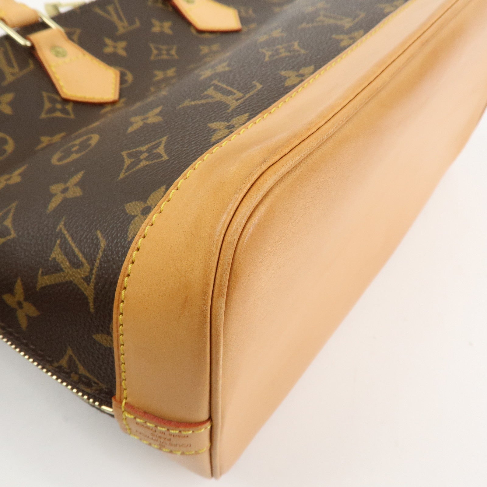 Louis Vuitton Monogram Alma Hand Bag Brown M51130