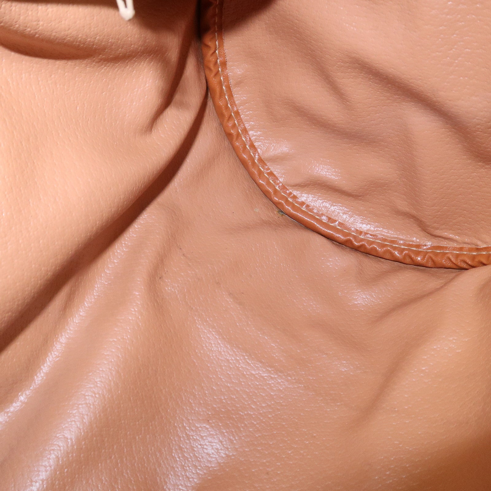 CELINE Macadam PVC Leather Shoulder Bag Hand Bag Beige