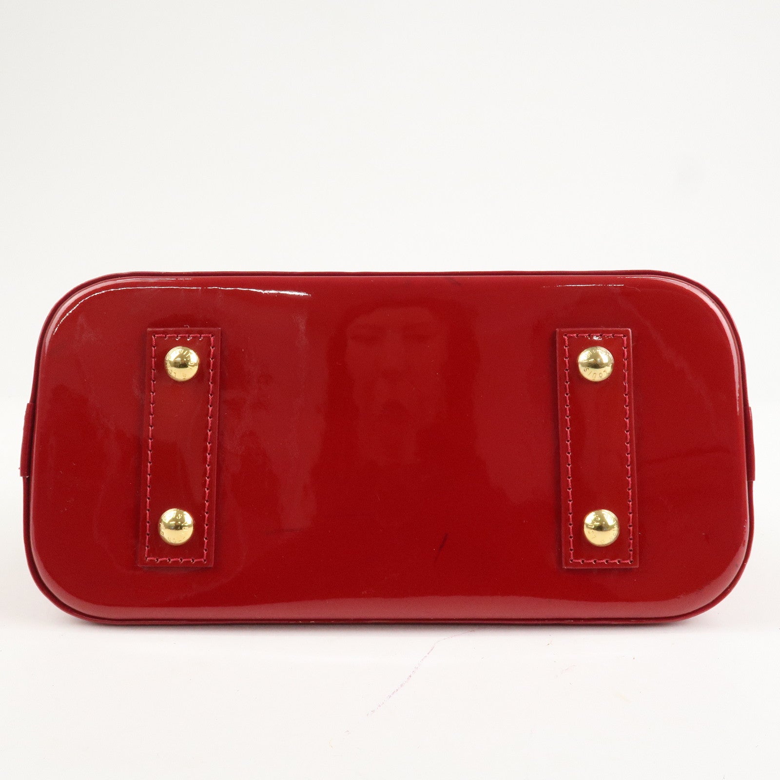 Louis Vuitton Monogram Vernis Alma BB 2Way Bag Red POMME D'AMOUR M91606 Used