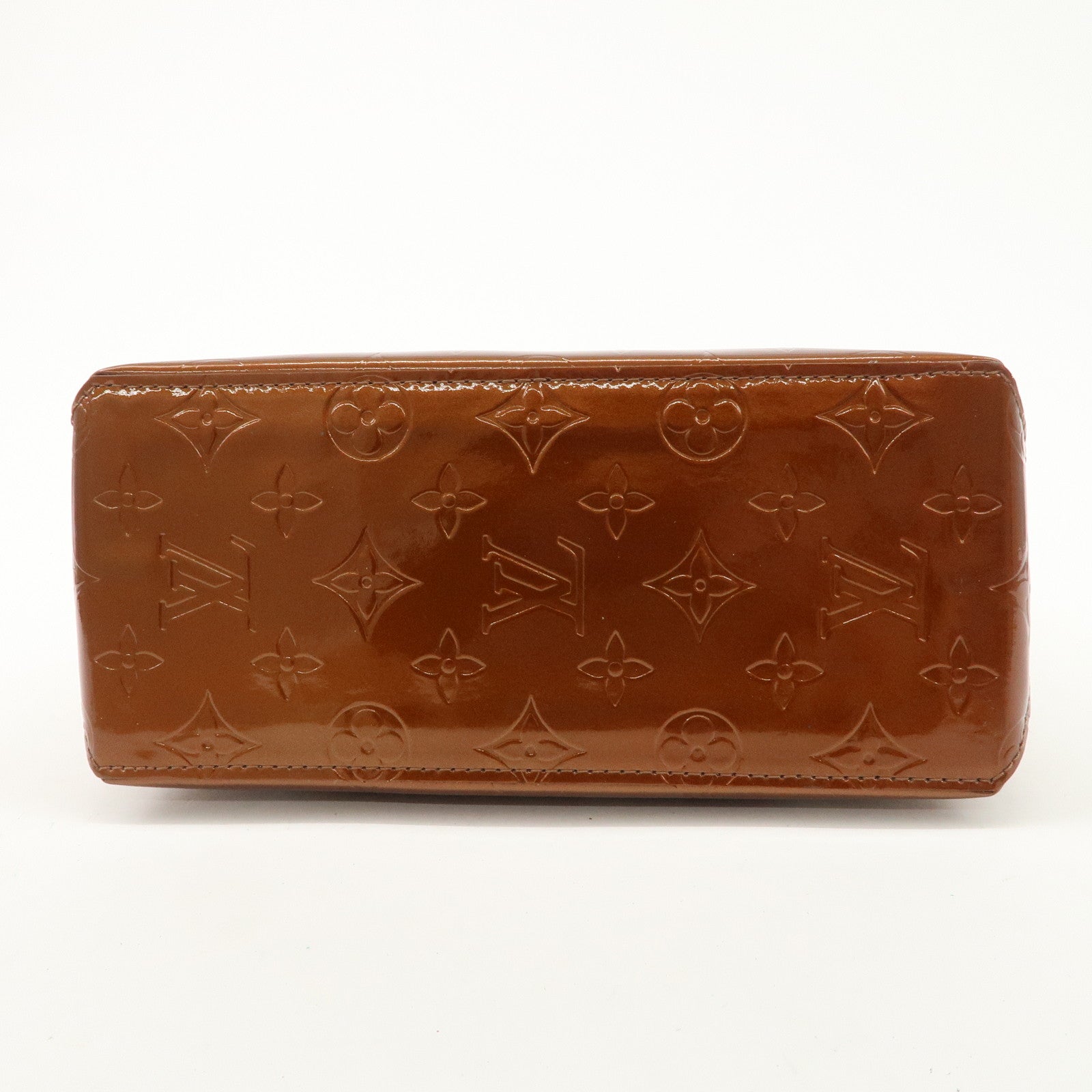 Louis Vuitton Monogram Vernis Lead PM Hand Bag Bronze M91146 Used