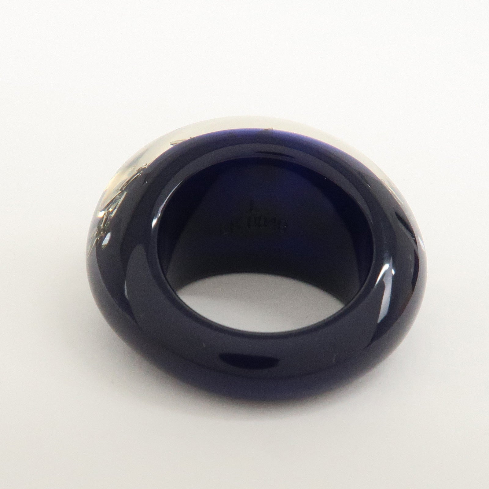Louis Vuitton Monogram Bague Inclusion Resin Ring Navy